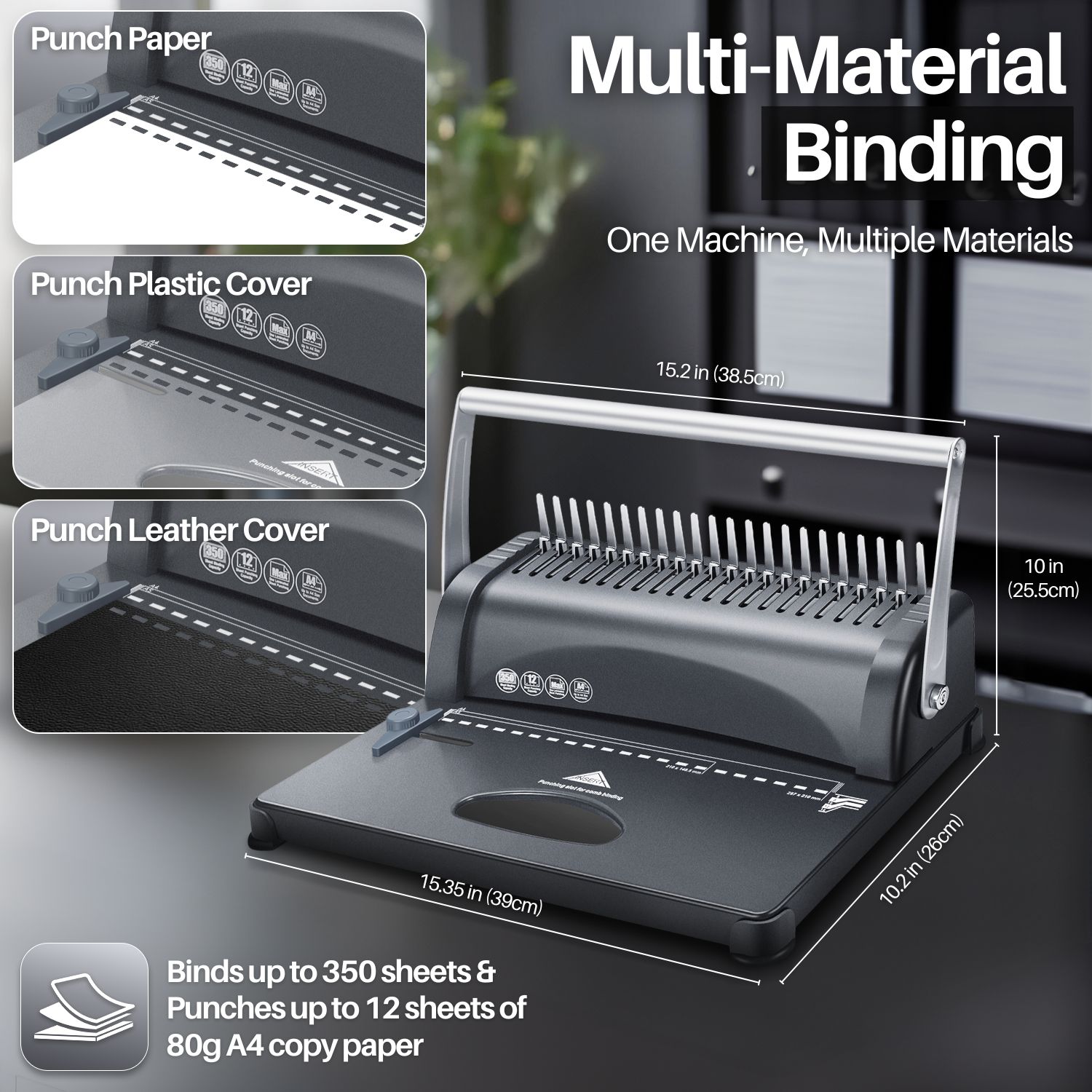 Comb binding machine book report scrapbooking office home 06 picture