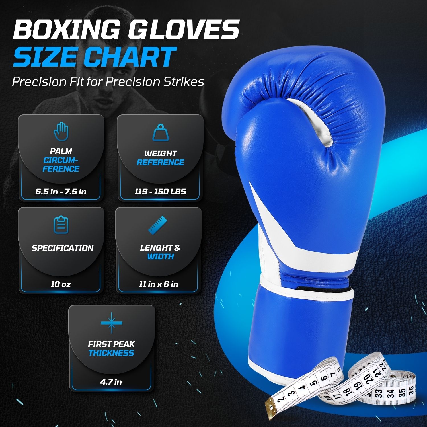 10 oz Boxing Sparring Training Gloves for Men, Youth, Women