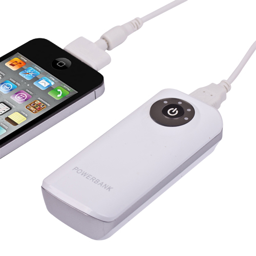 White 5600mAh Power Bank External Battery Charger for Apple iPhone 5 4S 4 3G 3GS