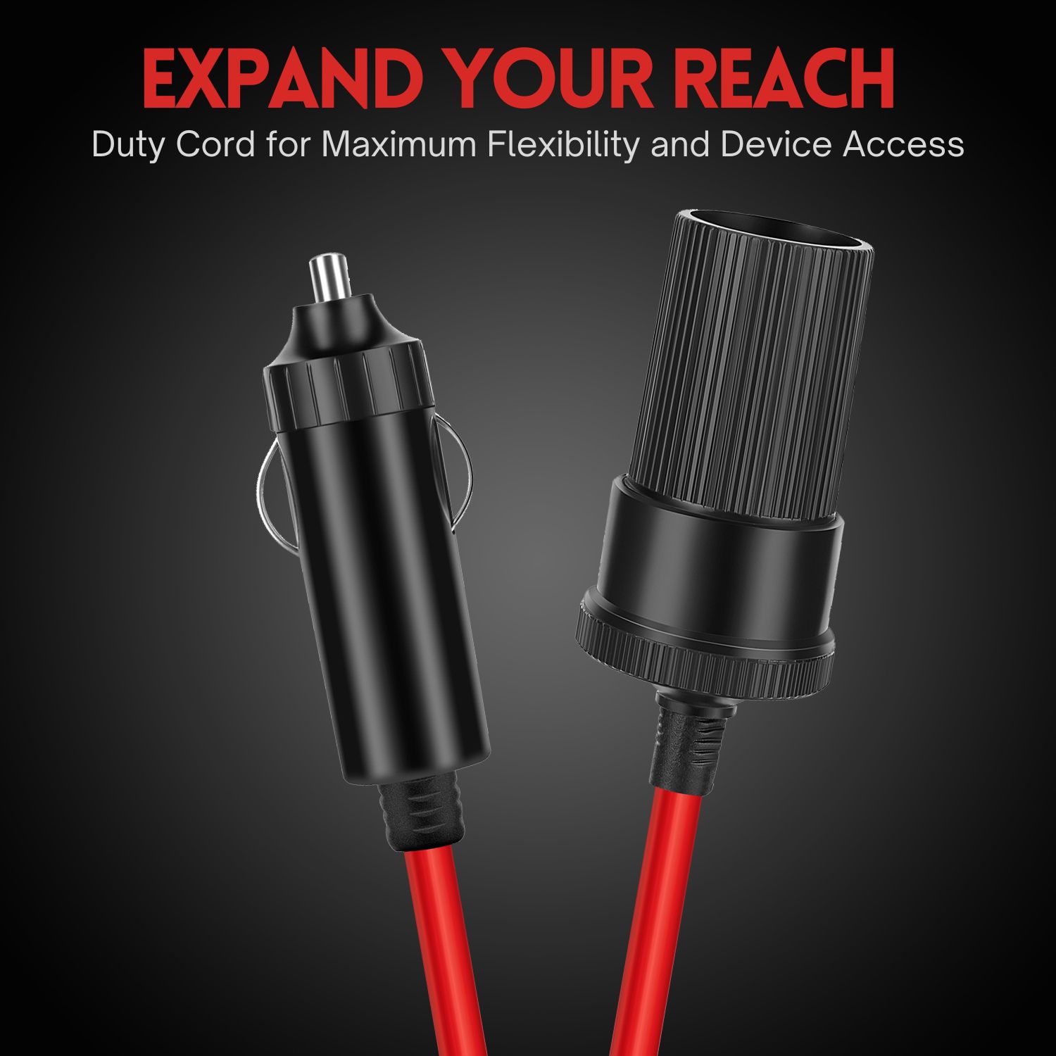 Wide Application - Use this 24/ 12v cigarette lighter extension cord to power various electrical devices such as tire pumps, vacuum cleaners, air compressors, power inverters, coolers, fridges, and other 12/24V accessories. Widely used in cars, RVs, trucks, boats, travel trailers, and pickups