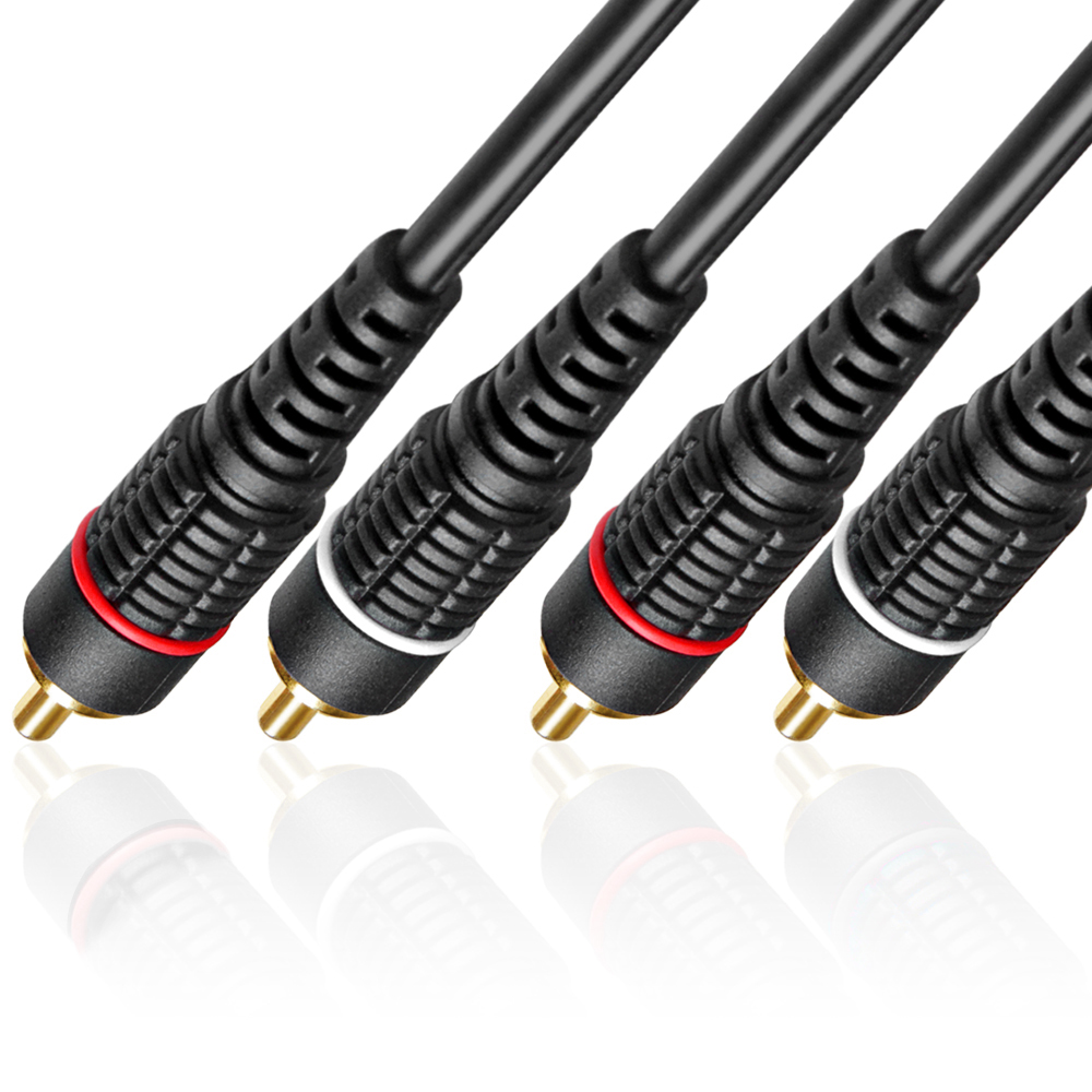 RCA Stereo Audio Cable 2RCA Male Connectors Composite Video Cord Adapter 30FT 817211042930 eBay