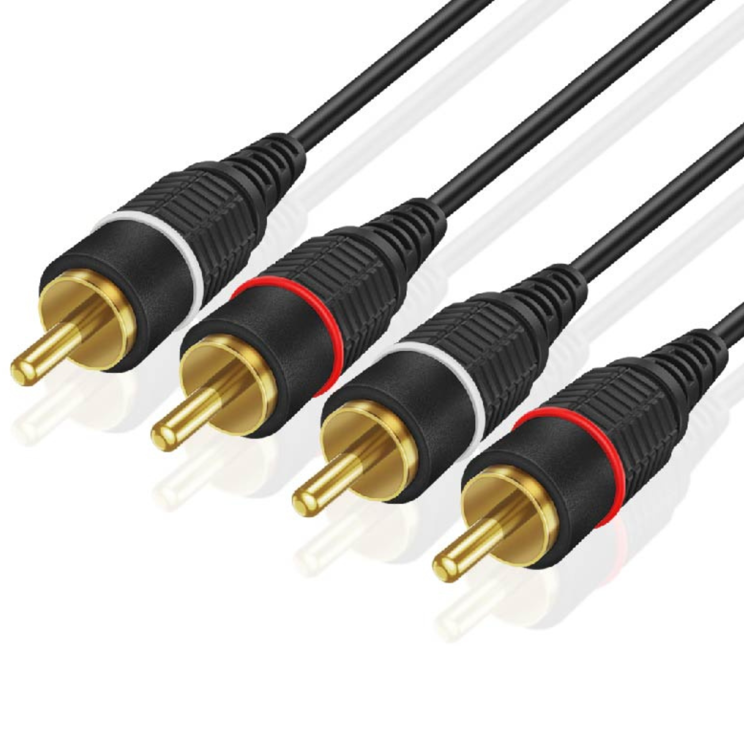 3FT 2RCA Male To 2RCA Male M/M Composite Audio Video Digital Coax Cable