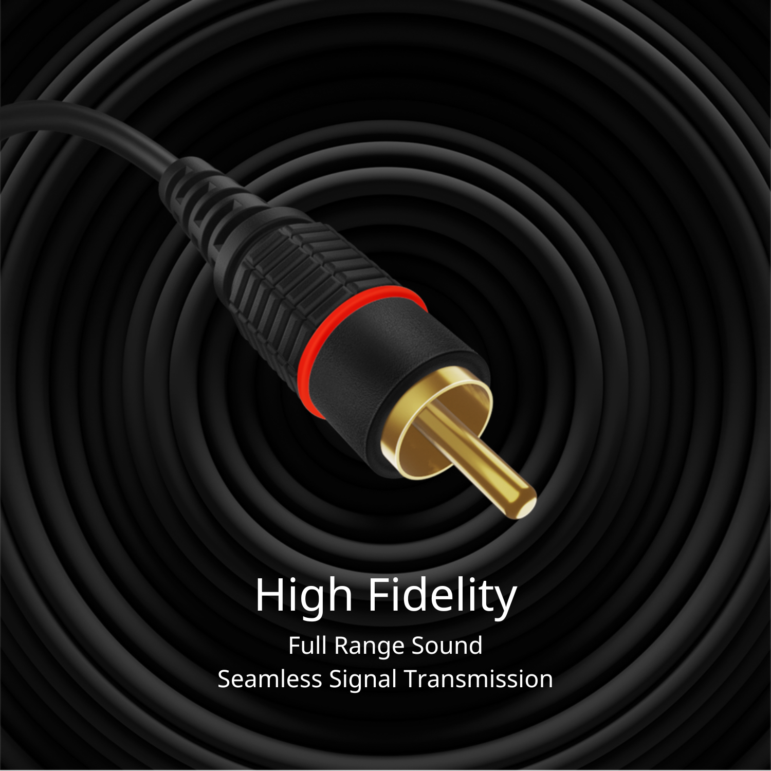 Distortion-Free Experience: This shielded RCA cable is an oxygen-free copper line with dual shielded audio cable, which ensures the delivery of audio sound without background noise from electromagnetic (EM) and radio frequency (RF) interference