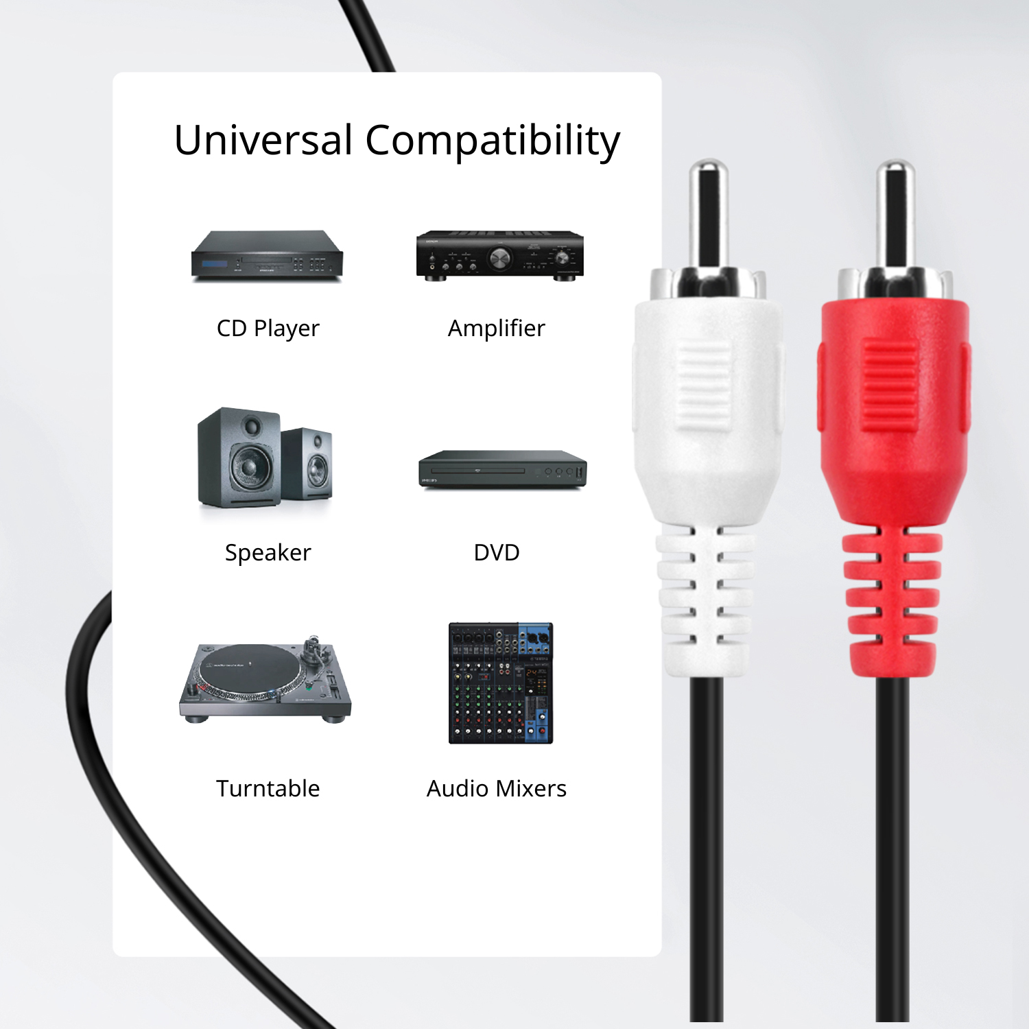Oxygen Free Copper Lines combined with a double shielding allow for a maximum audio quality; reduce distortion and signal loss; minimizes return loss, so music, dialogue and sound effects are always clear, dramatic, detailed in excellent signal quality