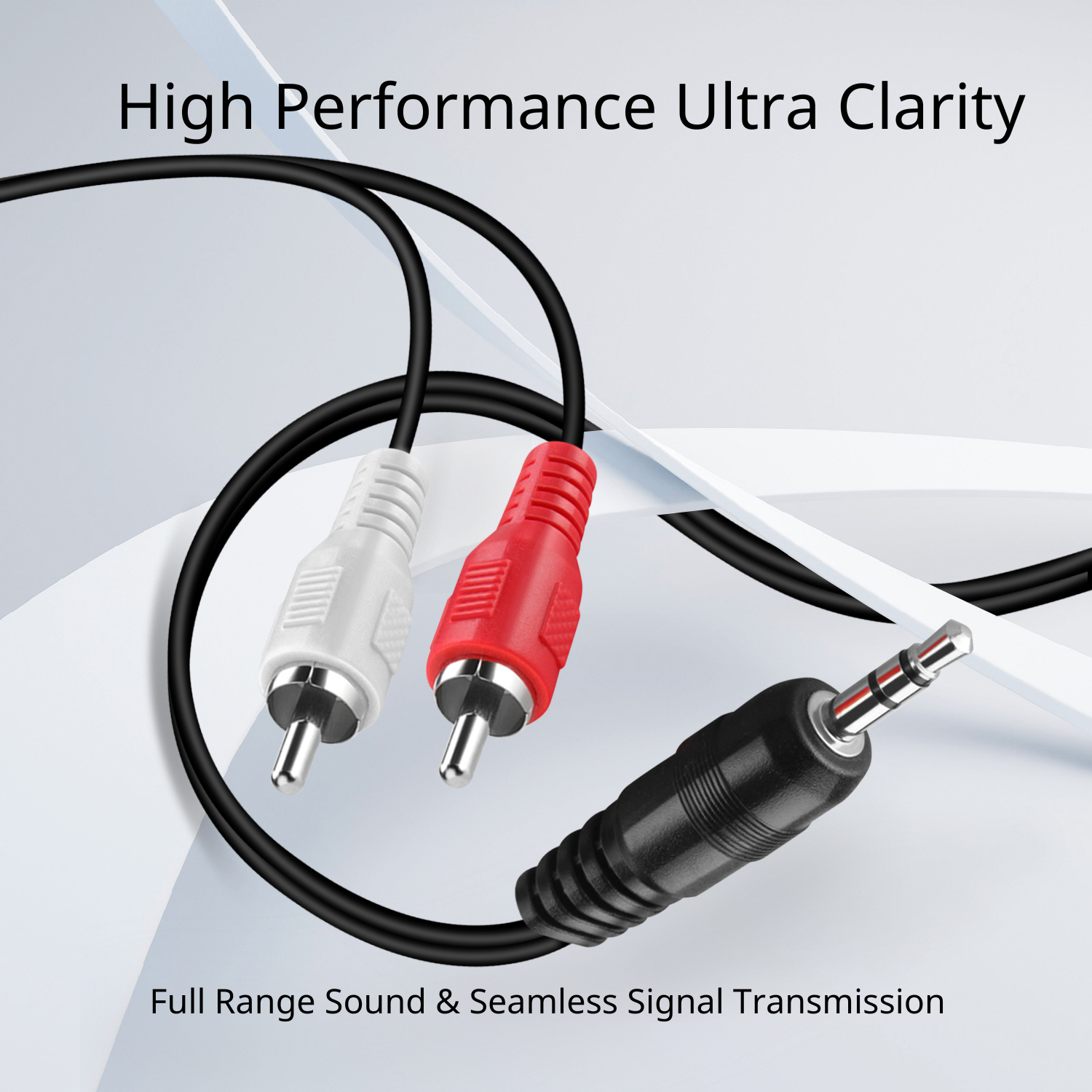 Clear Audio Quality: Our Aux 3.5mm to RCA audio cable delivers versatile, full-range bass for audio equipment, ensuring accurate high-bandwidth frequency transfer with clean, natural sound