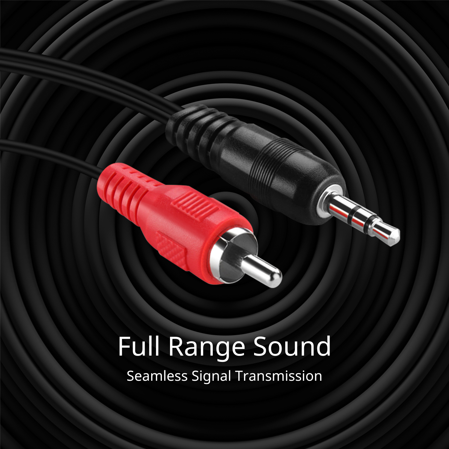 Durable Build: Our 3.5 to RCA audio cable enhanced thick shielding, polished metal connectors, and corrosion-resistant nickel-plated connectors protect against RFI and EMI interference