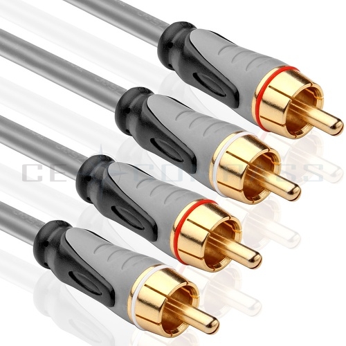 Premium 10FT Gold RCA Stereo Audio Cable 2RCA To 2 RCA Male to Male 