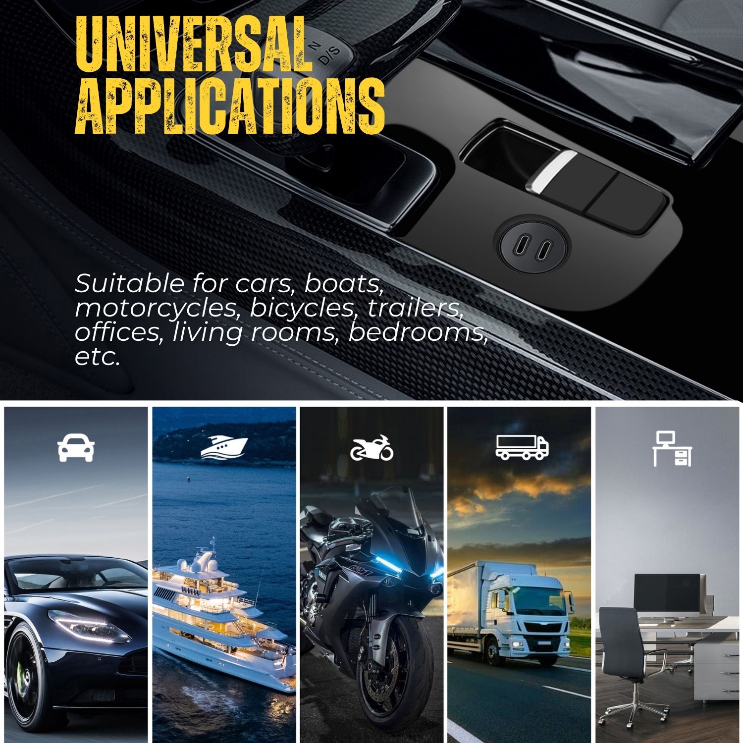 Multi Installation Options - You may replace the USB mount cable with the cigarette lighter and flush mount the socket to your dashboard, or cut a 28mm - 30mm hole and mount it using the bracket and screws (Included); 2 sizes retaining ring (Included) for fixing the plug on the bracket or underneath the dash surface to help make installation simple