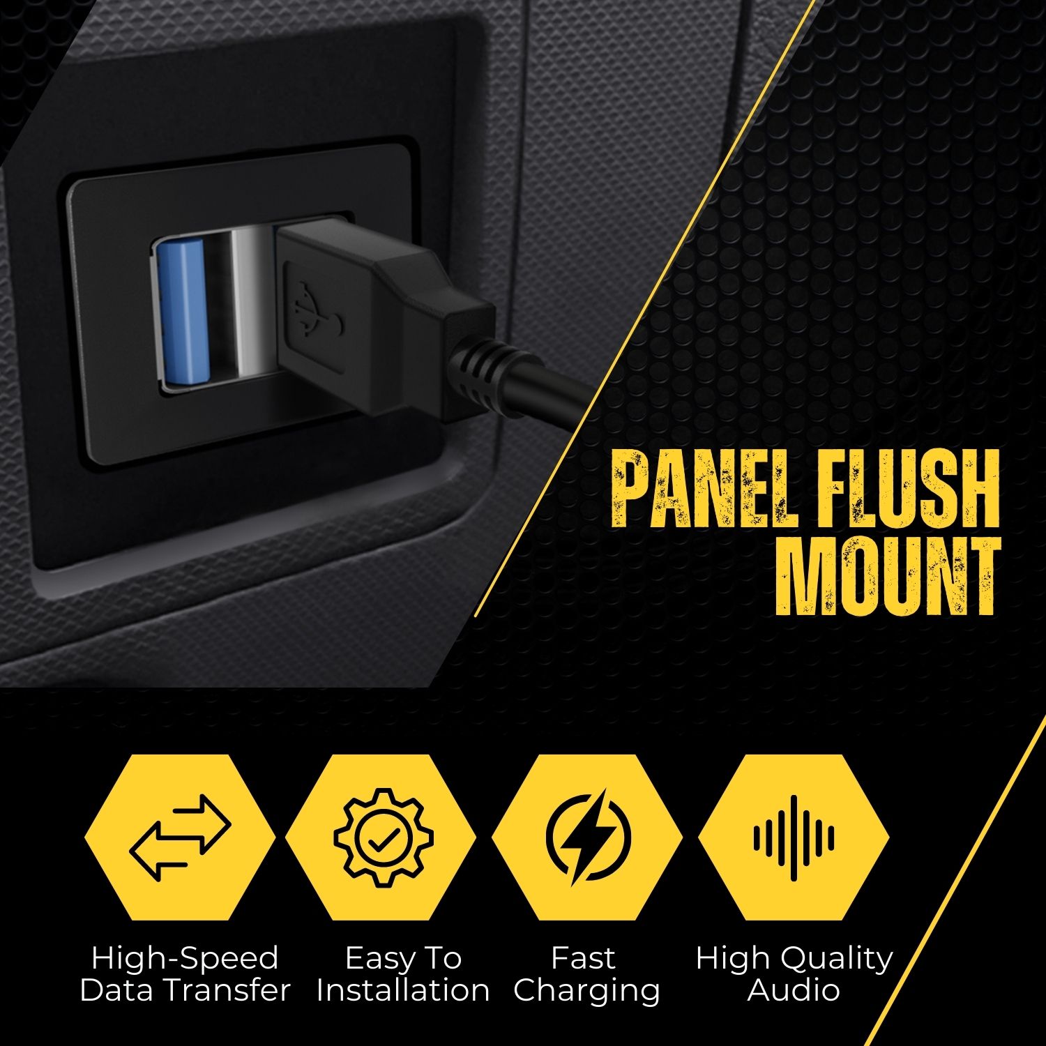 Reliably Made - This Flush Mount USB Port is solidly made with thick layer, well molded ends and the length is sufficiently long for your project