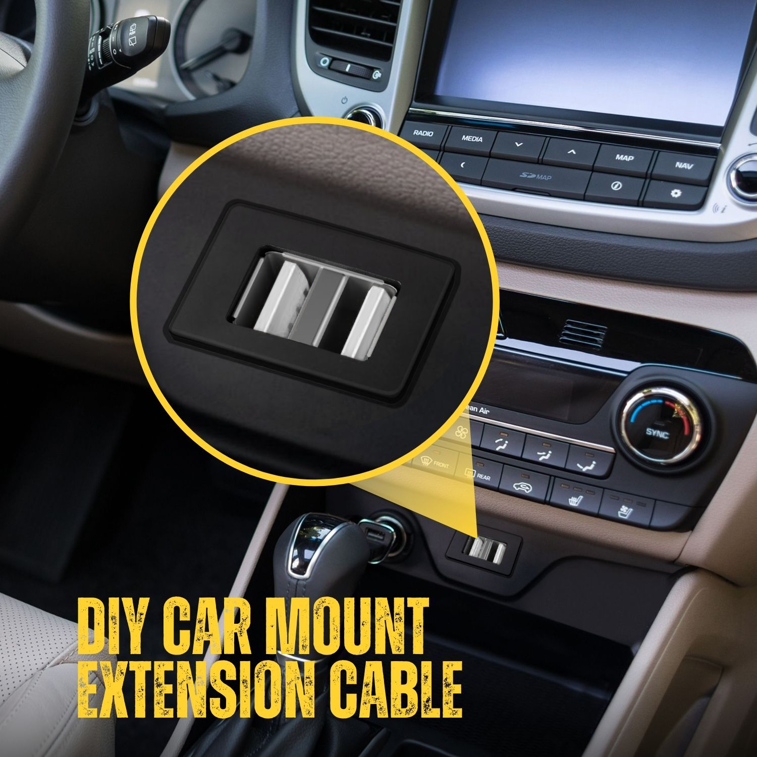 Multi Installation Options - You may replace the USB mount cable with the cigarette lighter and flush mount the socket to your dashboard, or make a 28mm - 30mm hole and mount it using the bracket and screws (Included); 2 sizes retaining rings included for an optimal fitting the bracket and screws (Included); 2 sizes retaining rings included for an optimal fitting