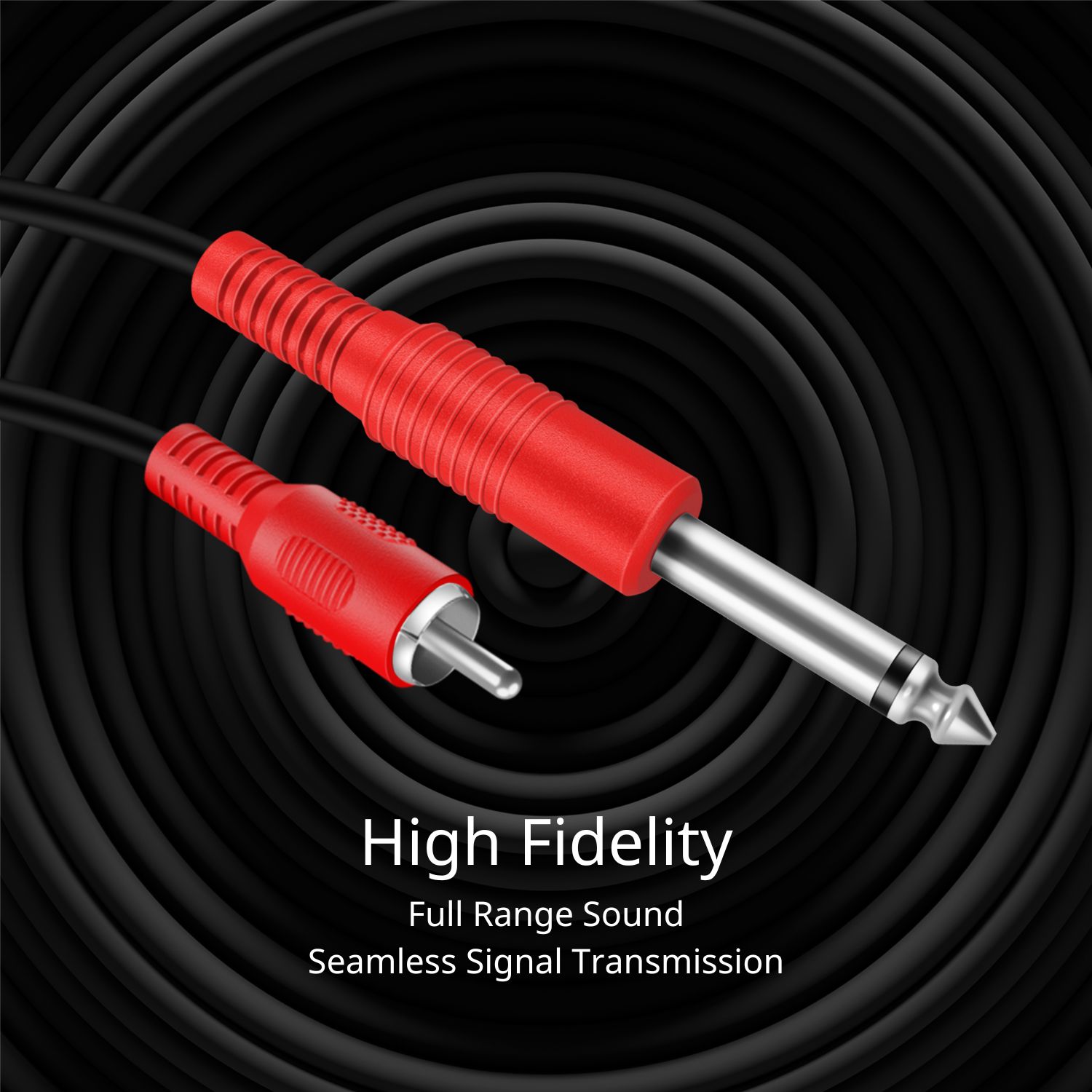 Balanced solid conductors for enhanced internal noise rejection and clearer, deeper bass and eliminate strand-interaction distortion; Solid-core bass conductor optimizes low-frequency signal transfer for improved bass response