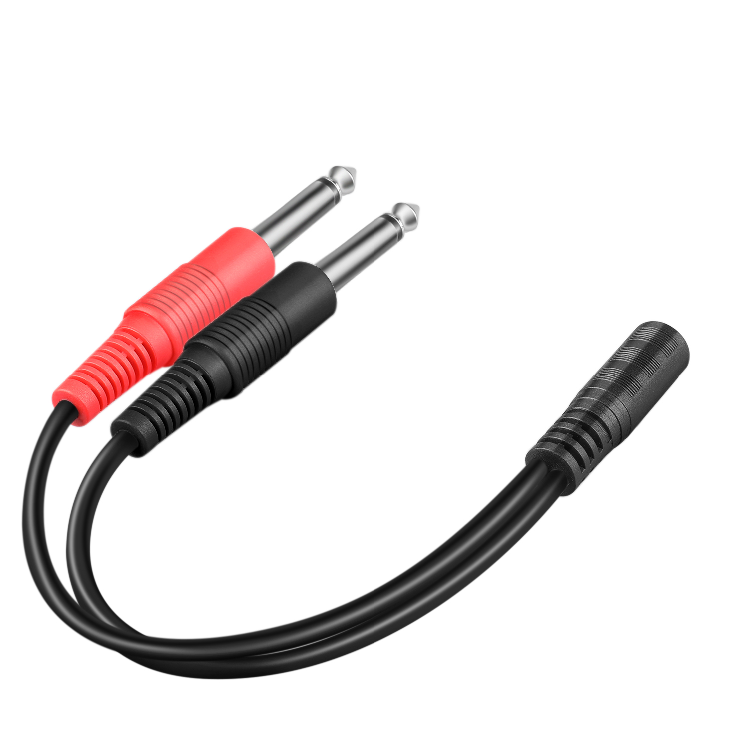 3 5mm Trs To 2 Dual 1 4 Inch Ts Stereo Audio Cable Adapter