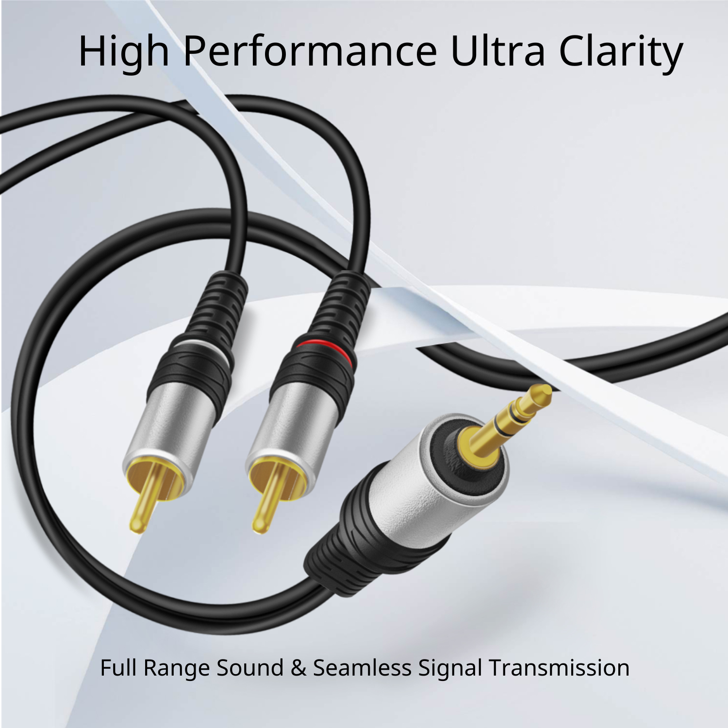 3.5mm to RCA Audio Cable 15FT Male Stereo Y Adapter AUX Auxiliary