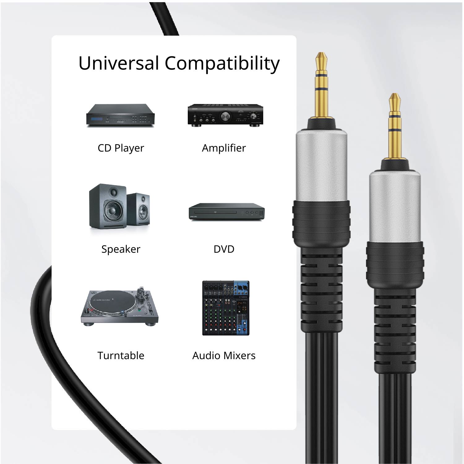 Oxygen Free Copper Lines combined with a double shielding allow for a maximum audio quality; reduce distortion and signal loss; minimizes return loss, so music, dialogue and sound effects are always clear, dramatic, detailed in excellent signal quality