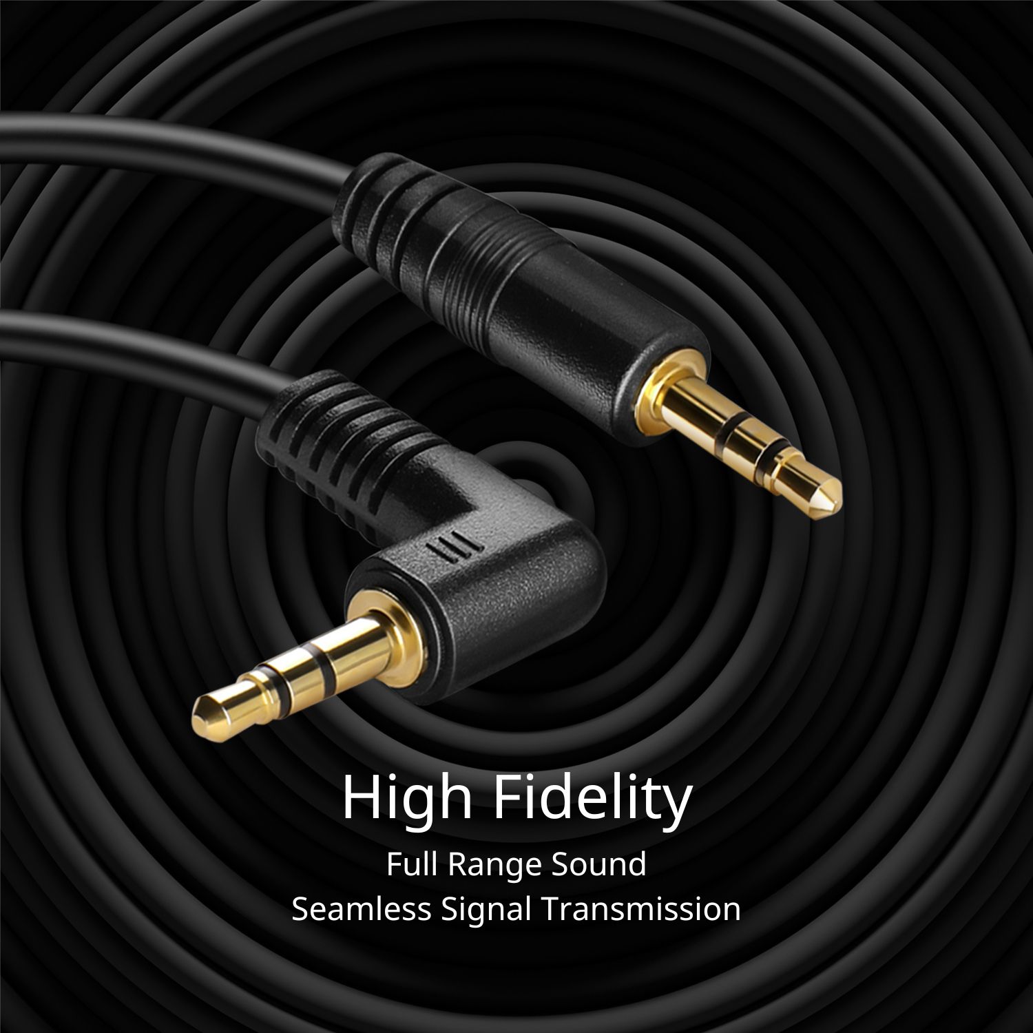 Gold-Plated Balanced Solid Connectors - Enhanced external noise rejection and clearer, deeper bass and eliminate strand-interaction distortion