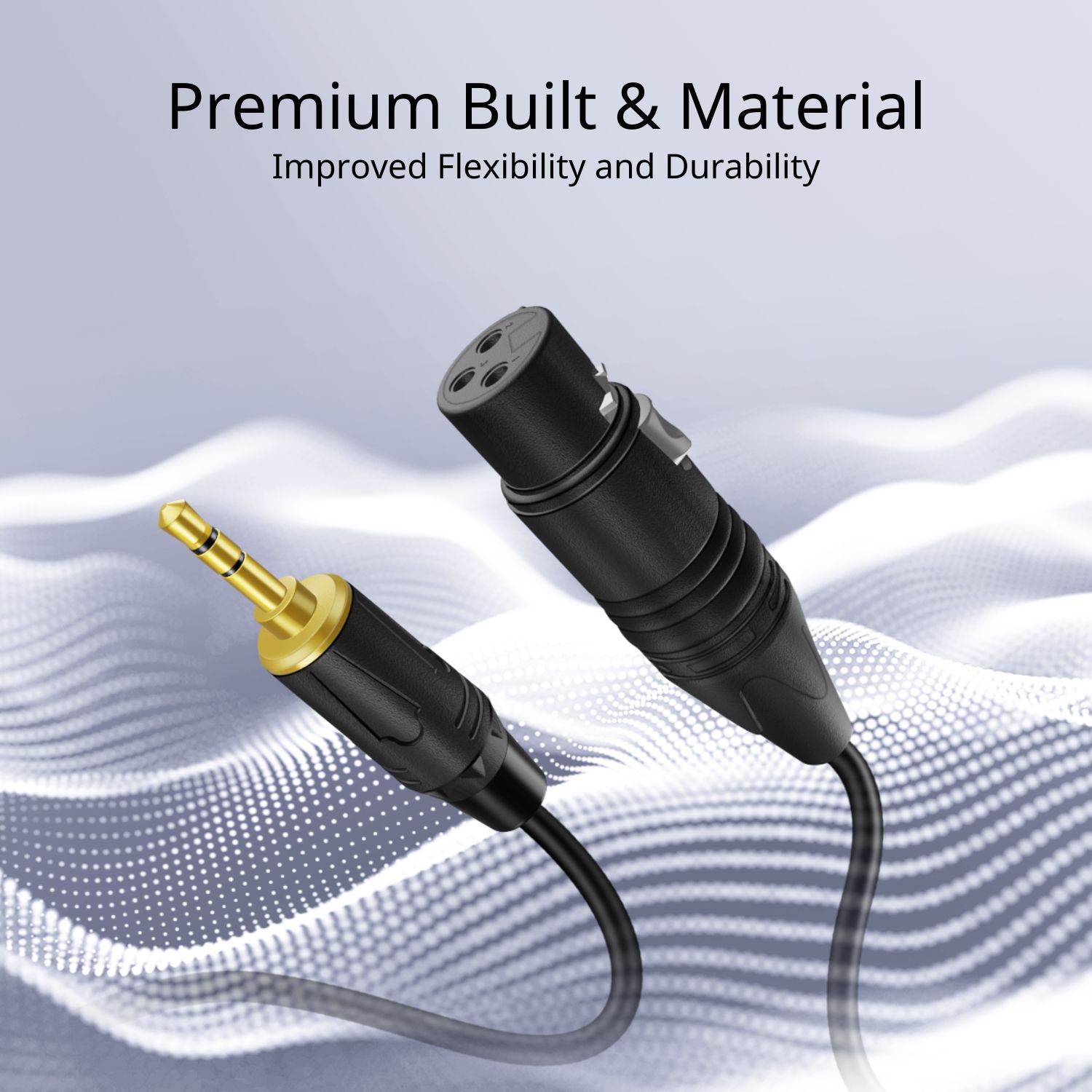 High-Grade Performance: This 1/8 to XLR cable delivers premium quality performance with oxygen-free copper (OFC) conductors; bare copper braided shielding provides maximum cancellation of distortion and interference; gives full-range bass to microphones, mixers, and wireless systems