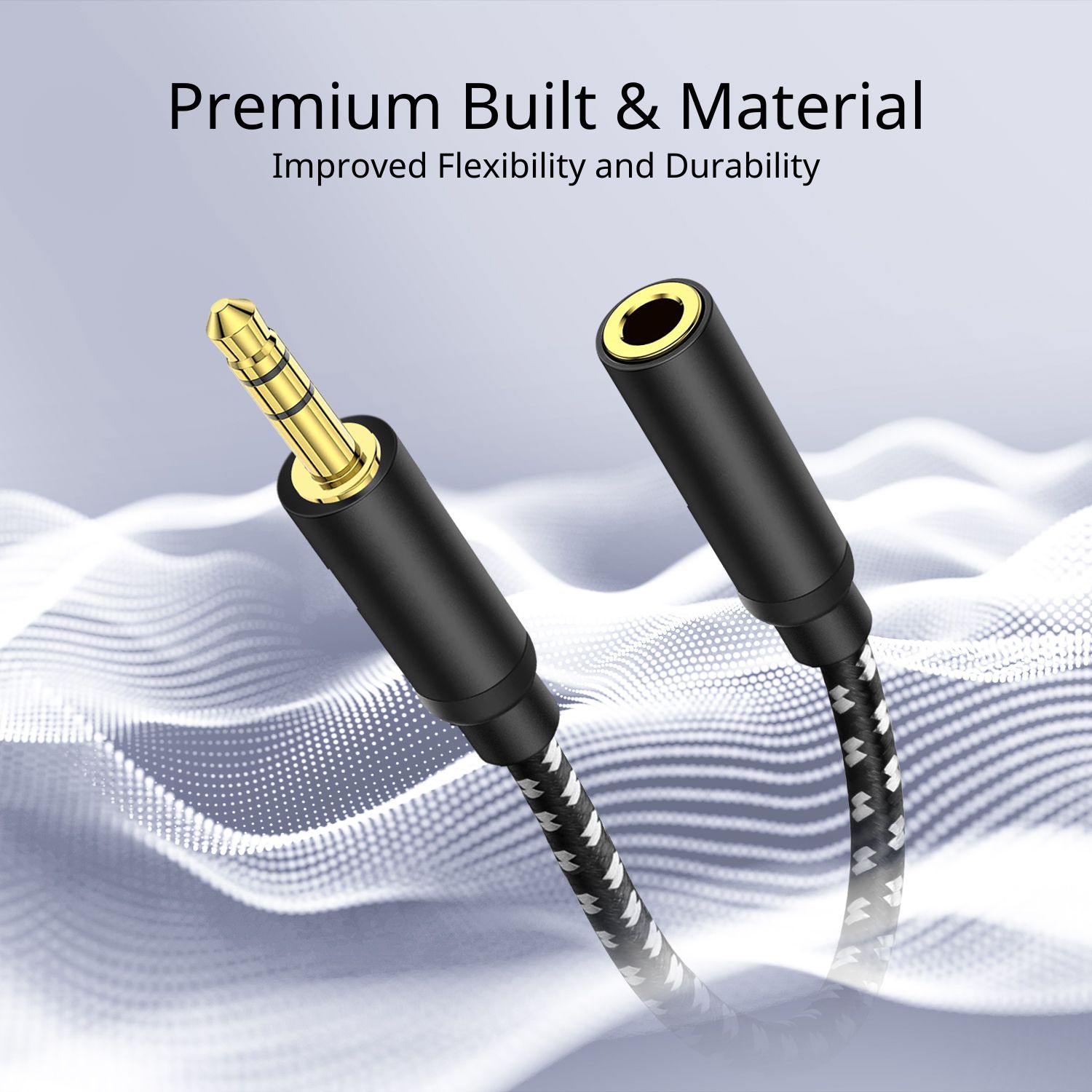 Headphone Extender 3.5mm Audio Jack Extension Smartphone Adapter (3 In