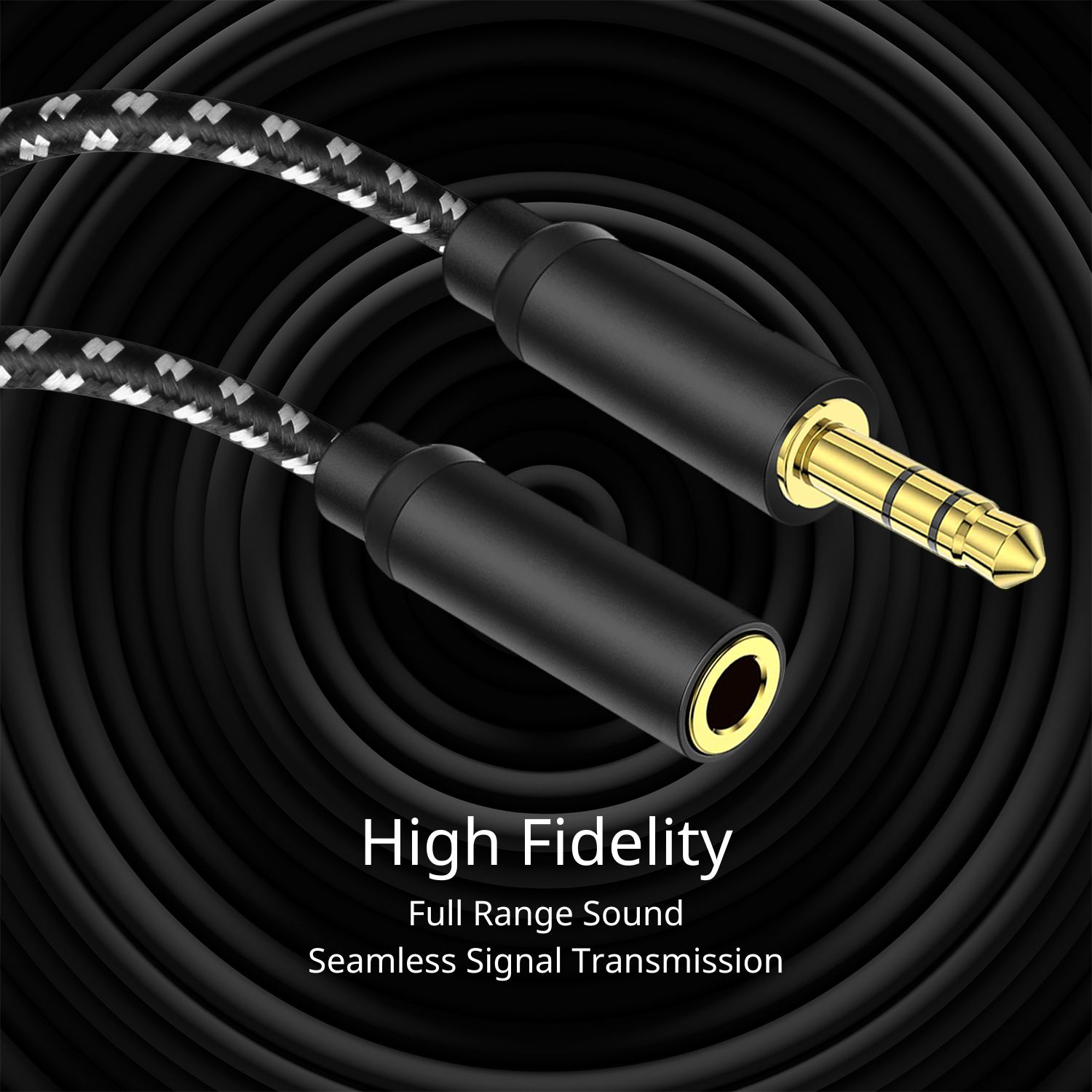 Headphone Extender 3.5mm Audio Jack Extension Smartphone Adapter (3 In