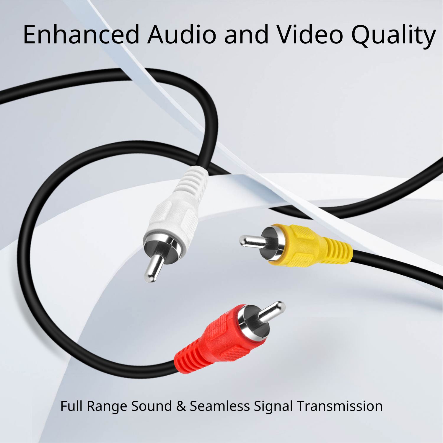 3 RCA AV Cable - 25 ft Audio Video RCA Cable - 3 RCA Cord Male to