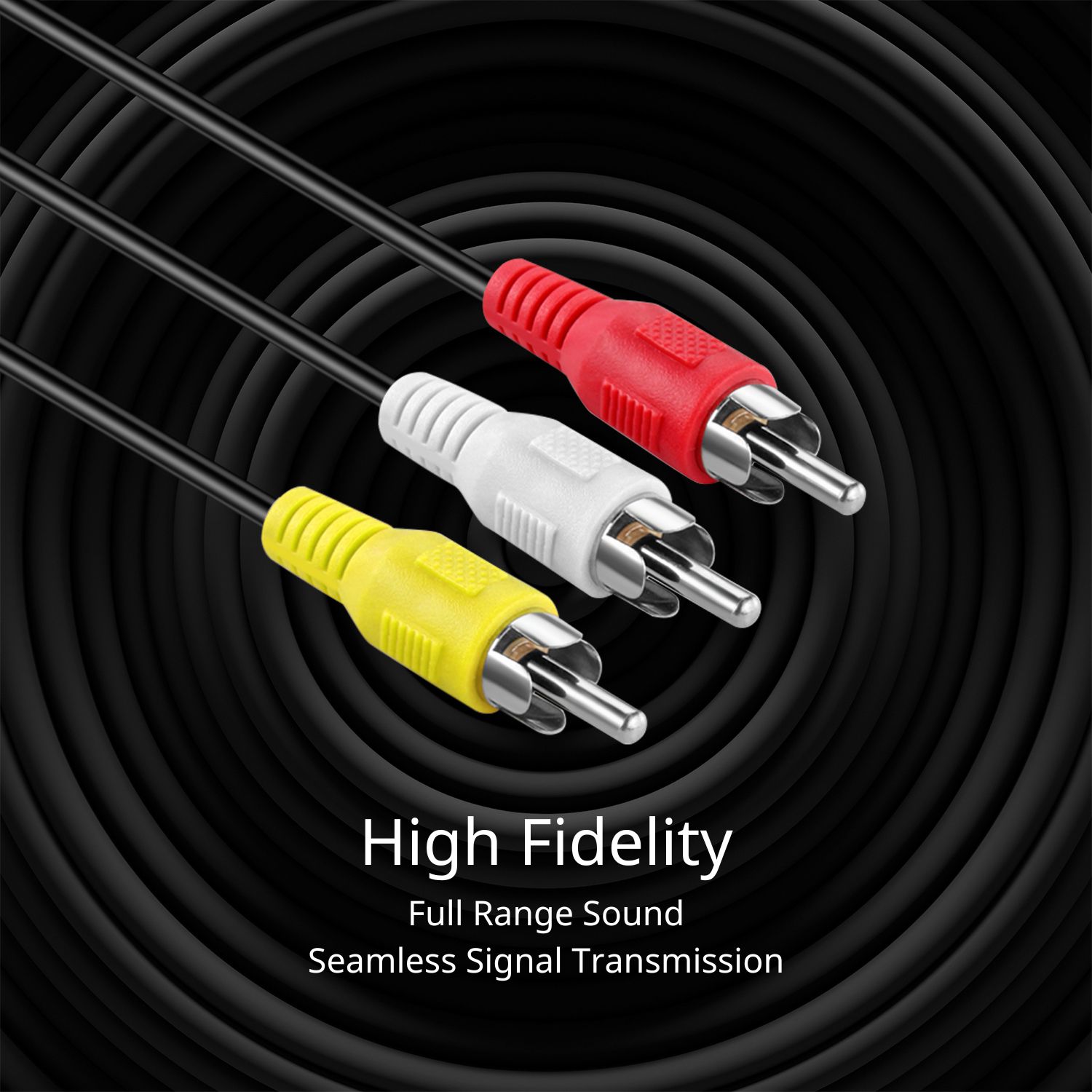 10FT 3RCA Male to 3RCA Female M/F Extension Stereo Audio Cable For TV