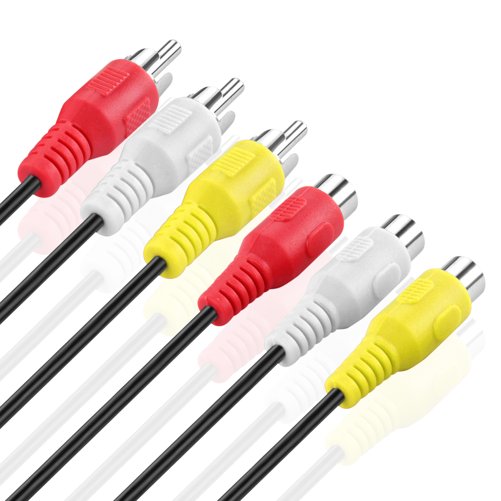 Extends red and white RCA stereo audio cables; Plug and play with your existing RCA audio cables; Nickel terminals ensure long-lasting, corrosion-free connections; Fully molded connectors provide excellent strain relief to keep your cable intact; PVC jacket provides added flexibility and durability