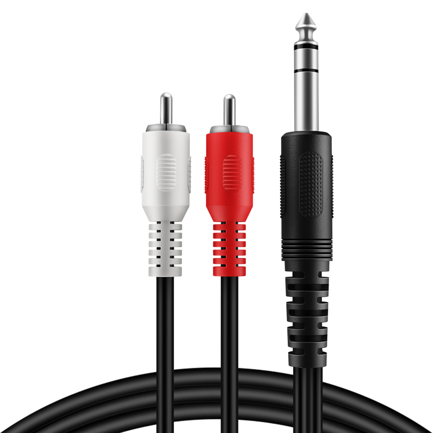 Universally Compatible -  Perfect for connecting guitars or other instruments with 1/4" (6.35mm) outputs to mixing boards, DJ mixers to sound systems, or home theater systems to TVs with RCA connections.