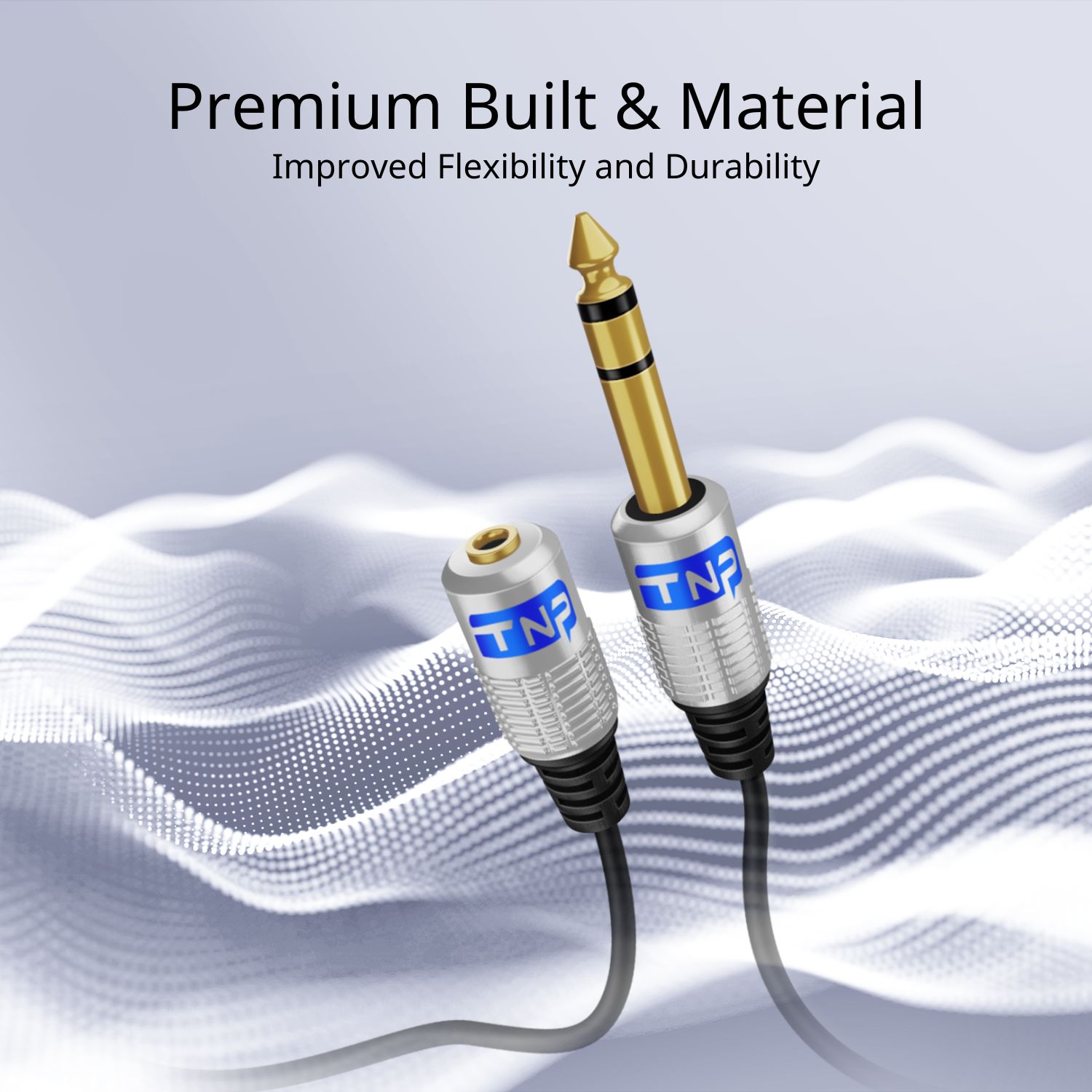 Enhanced Durability: Our 3.5mm to 1/4 adapter cable features sturdy metal connectors with gold-plated contacts to prevent oxidation and a flexible PVC jacket for easy handling and durability, ensuring long-lasting performance and reliability in any setup