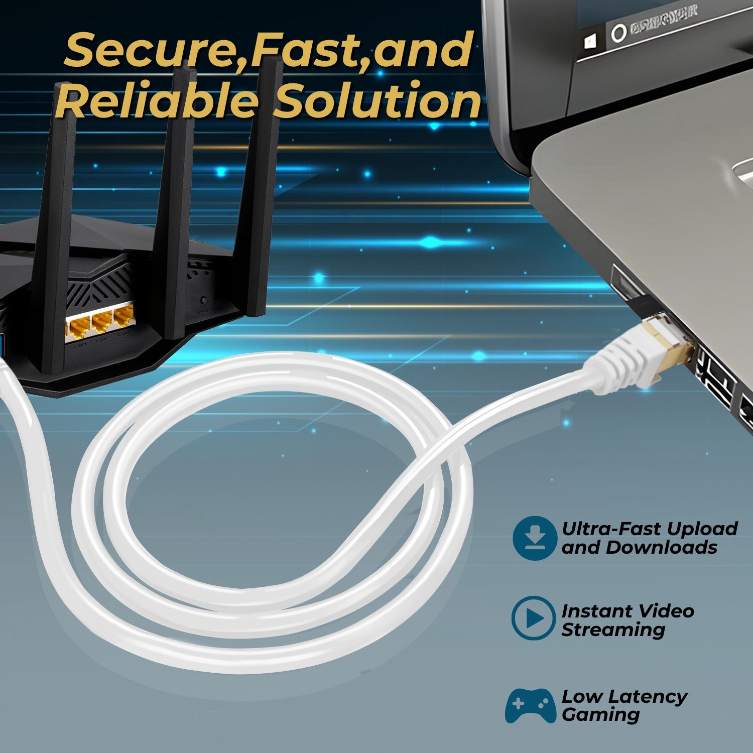 Built to Industry Standards: The TNP Cable Ethernet Cat 6 is fully compliant with TIA/EIA 568-C.2 and UL 444, ensuring consistent performance, safety, and compatibility across modern Ethernet networks