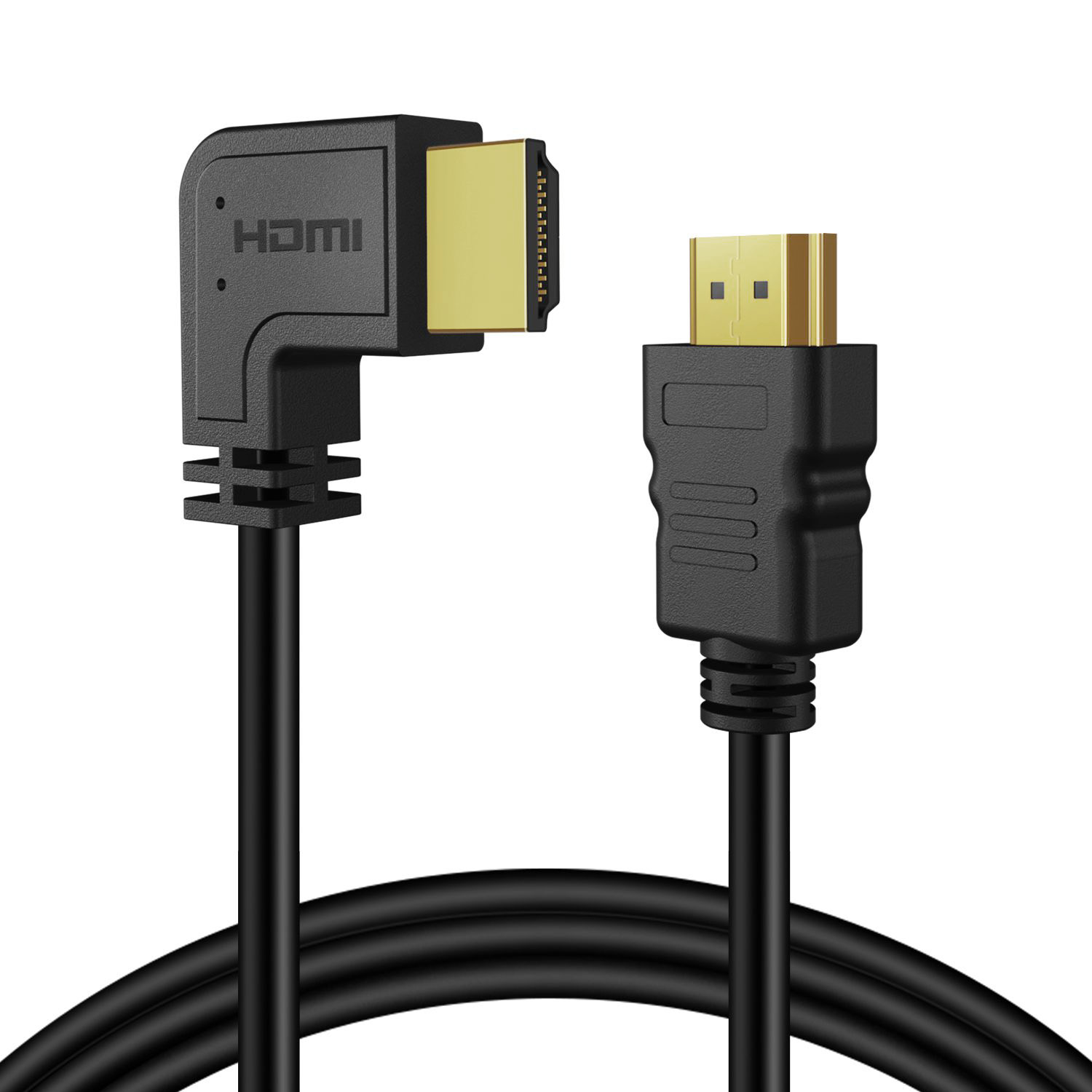Right Angle HDMI Cable (3FT) High Speed HDMI 2.0 Cord Supports UHD 4K 60hz 2K 2160p Full HD 1080p Quad HD 1440p 3D ARC/eARC Ethernet For Xbox One X / S PS 4 Pro / Slim & Apple TV 4K, Nintendo Switch