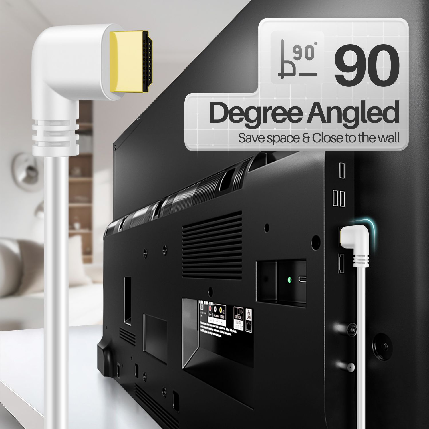 Premium Construction - Highest grade 30 AWG oxygen-free copper, corrosion-resistant gold-plated contacts, multi-shielded cable material for maximum interference/flickering shielding and ensure a steady signal connection with optimum streaming, rich colors and crisp imaging