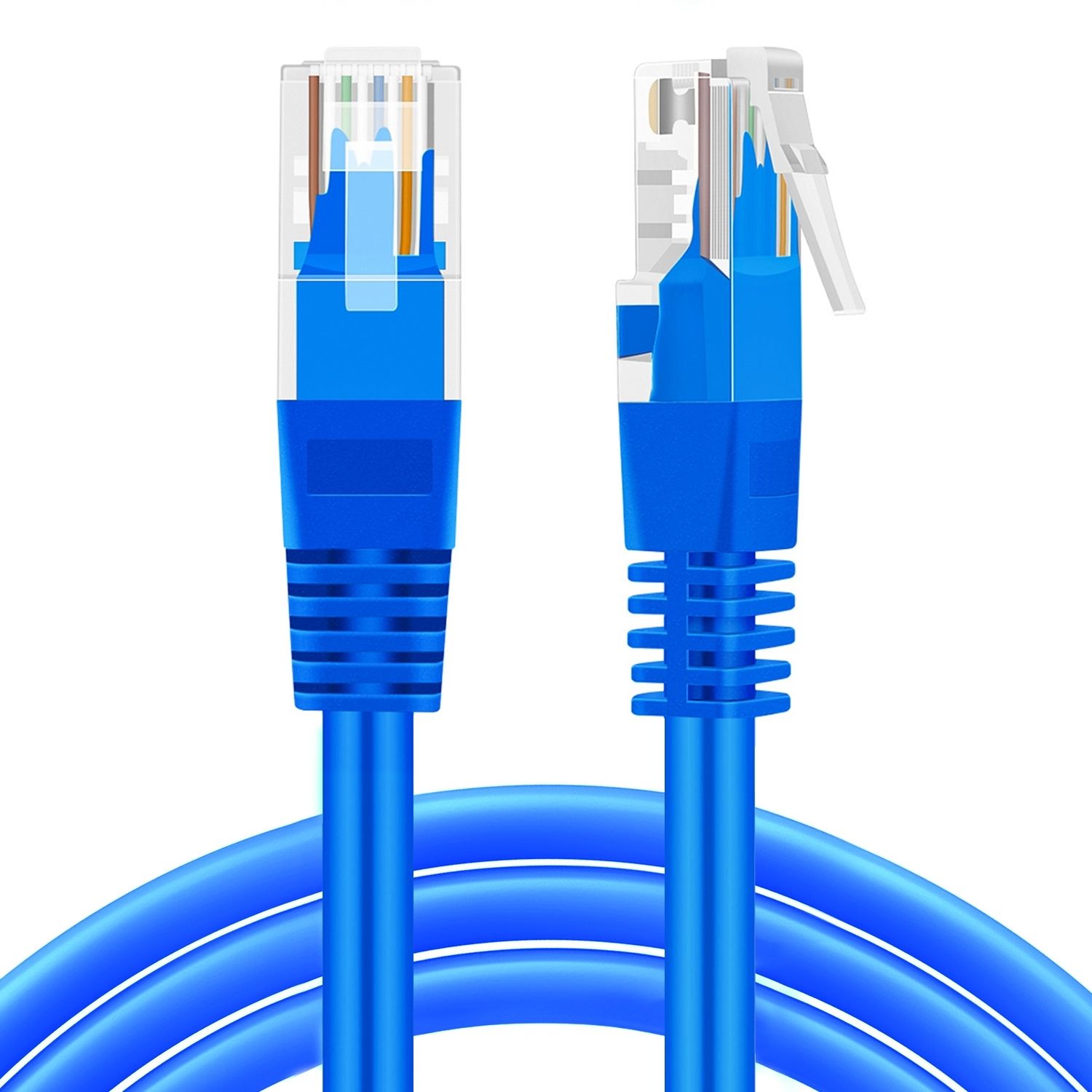 Cat 5e Ethernet Cable 25ft, Cat 5 Internet Patch Cable Cat5e Cable RJ45 Connector LAN Network Cable Cat5 Wire Patch Cord Snagless Computer Ether Wire (25 Foot Blue)