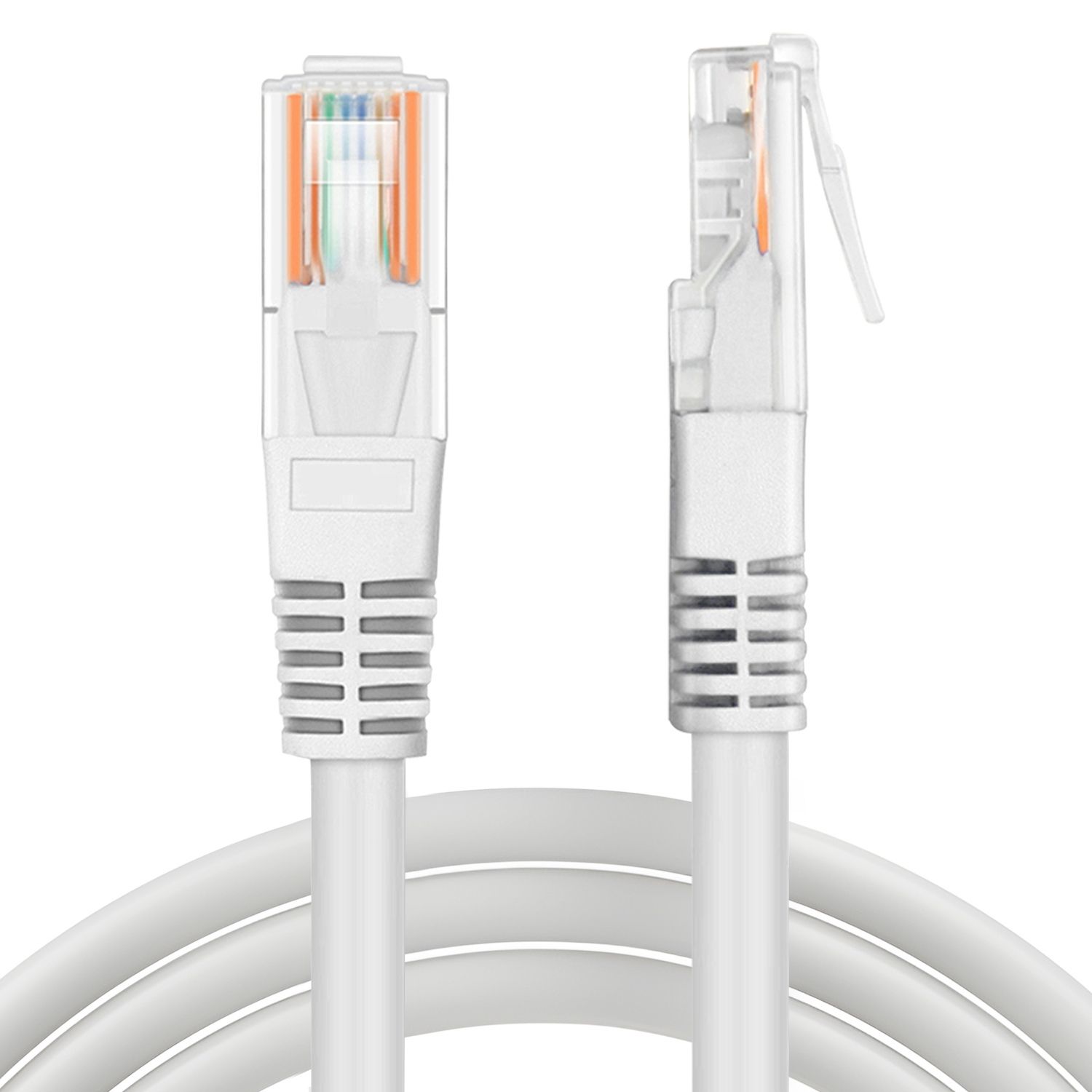 Cat 5e Ethernet Cable 3ft, Cat 5 Internet Patch Cable Cat5e Cable RJ45 Connector LAN Network Cable Cat5 Wire Patch Cord Snagless Computer Ether Wire (3 Foot White)