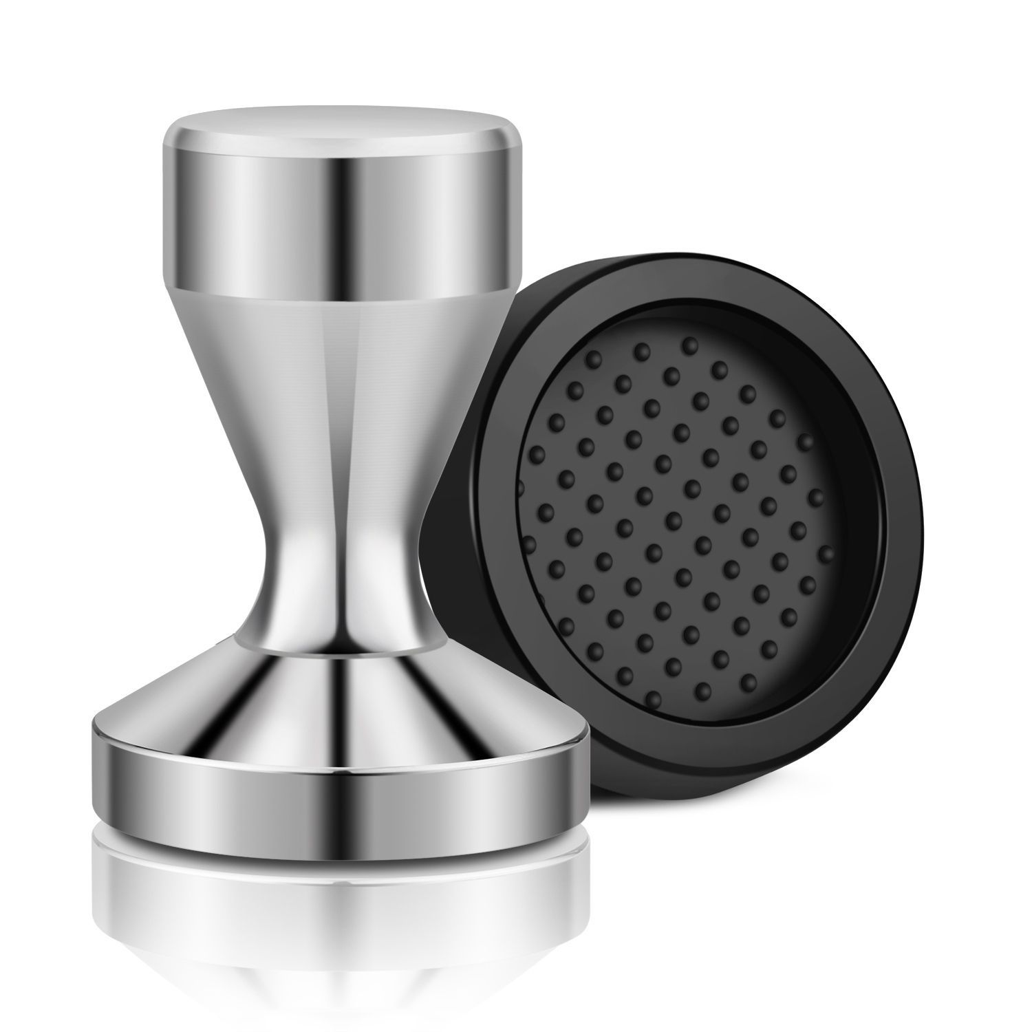 Coffee Tamper 58mm Stainless Steel Flat Base Barista Espresso Bean ...