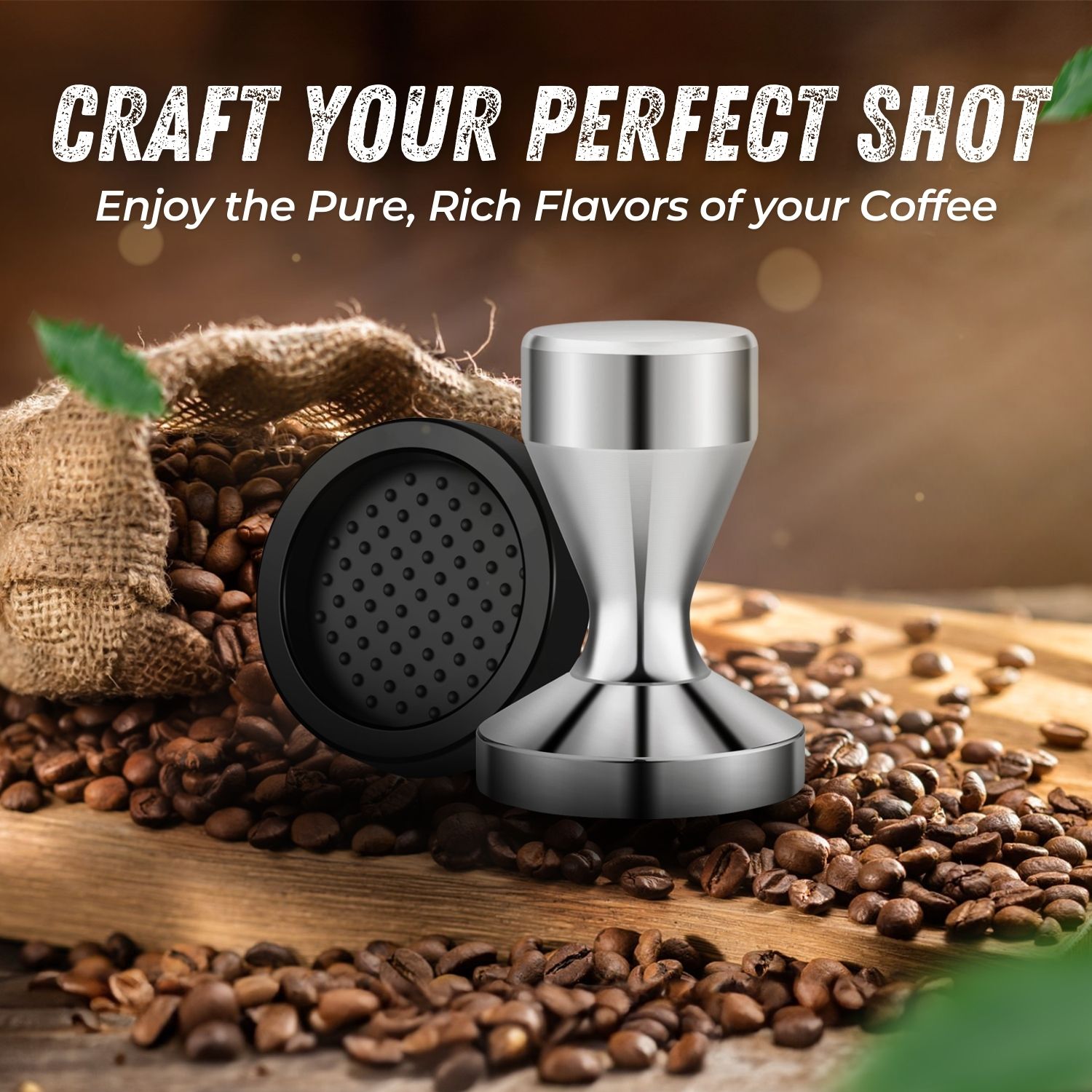 Precision Tamping: Achieve barista-level precision with the 58 mm 58 mm tamper, with its flat base, designed for even distribution of pressure across your espresso grounds.