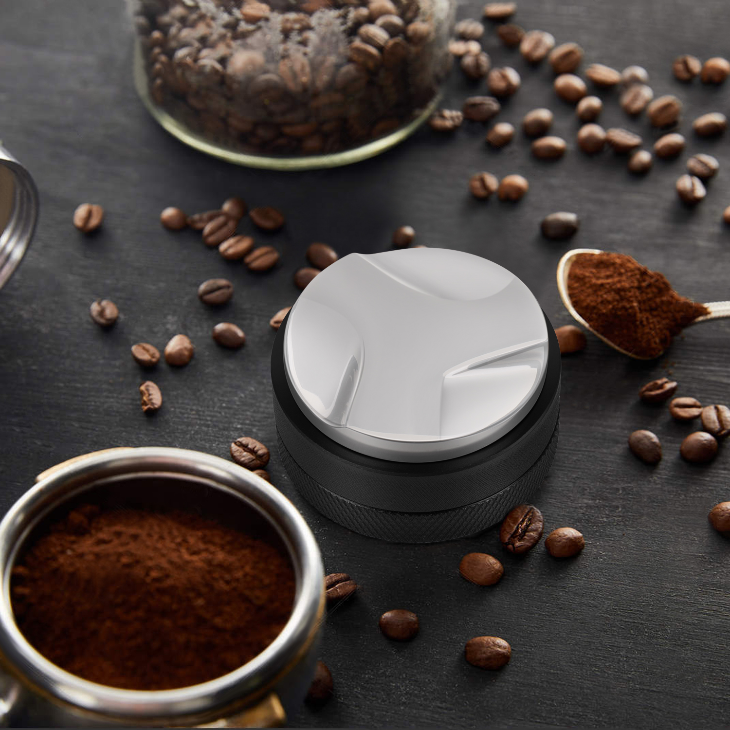 Adjustable Depth -  Depth is adjustable by hand, no tools needed (no grub screws, shims, or Allen keys required) to suit different doses or baskets portafilter Set your desired tamping depth for consistent tamping pressure every time