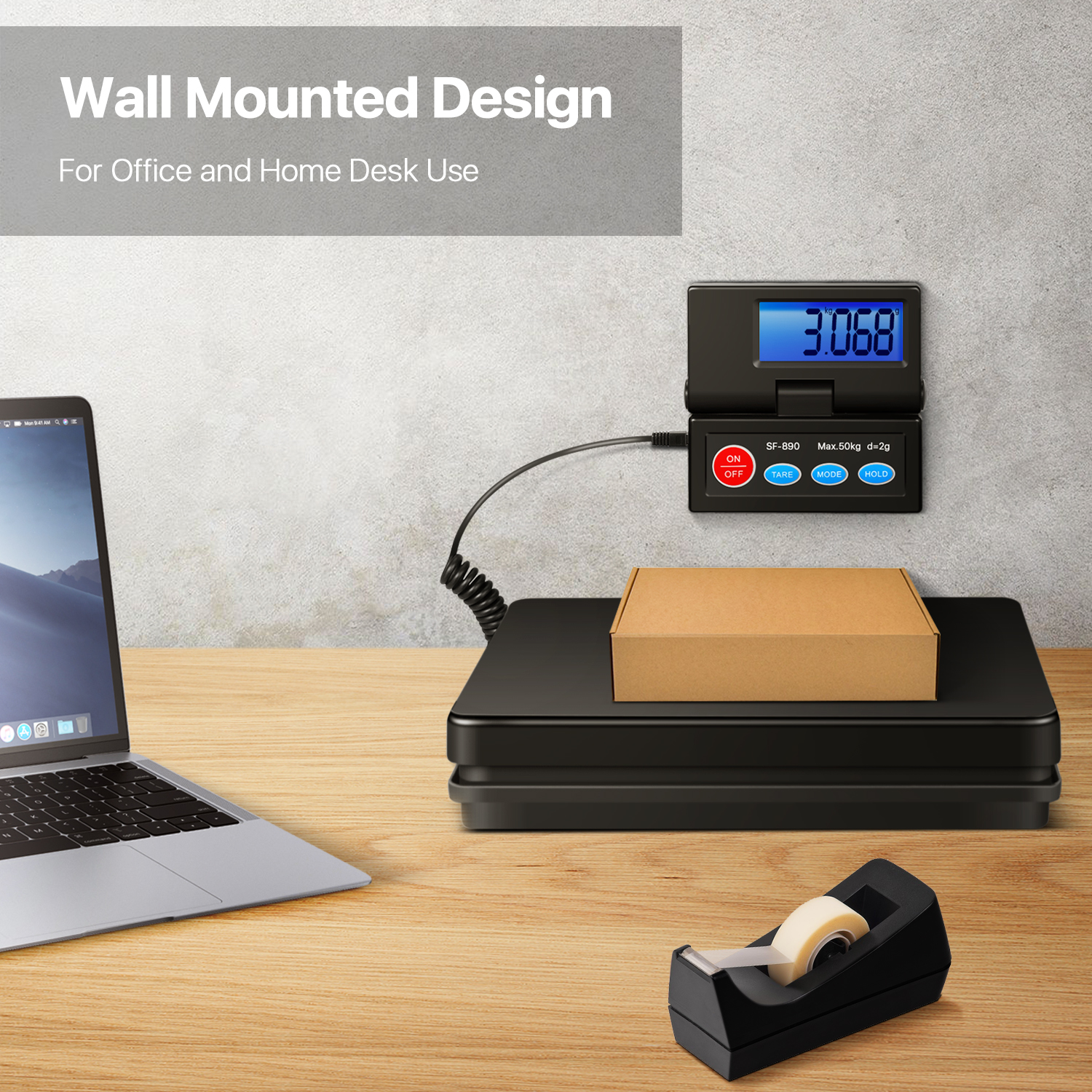 Three functions for optimal precision and readability. Press the mode to toggle between different metrics G / KG / LB / OZ. Also includes Tare and Hold function