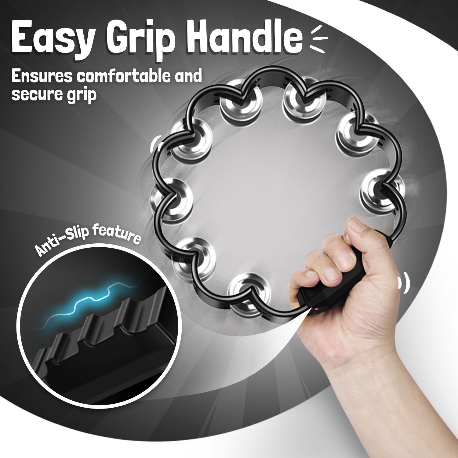 Quality Construction: Made from impact-resistant plastic & equipped with stainless steel jingles, our small tambourine for adults ensure lasting use & produce a clear, resonant sound that stands out
