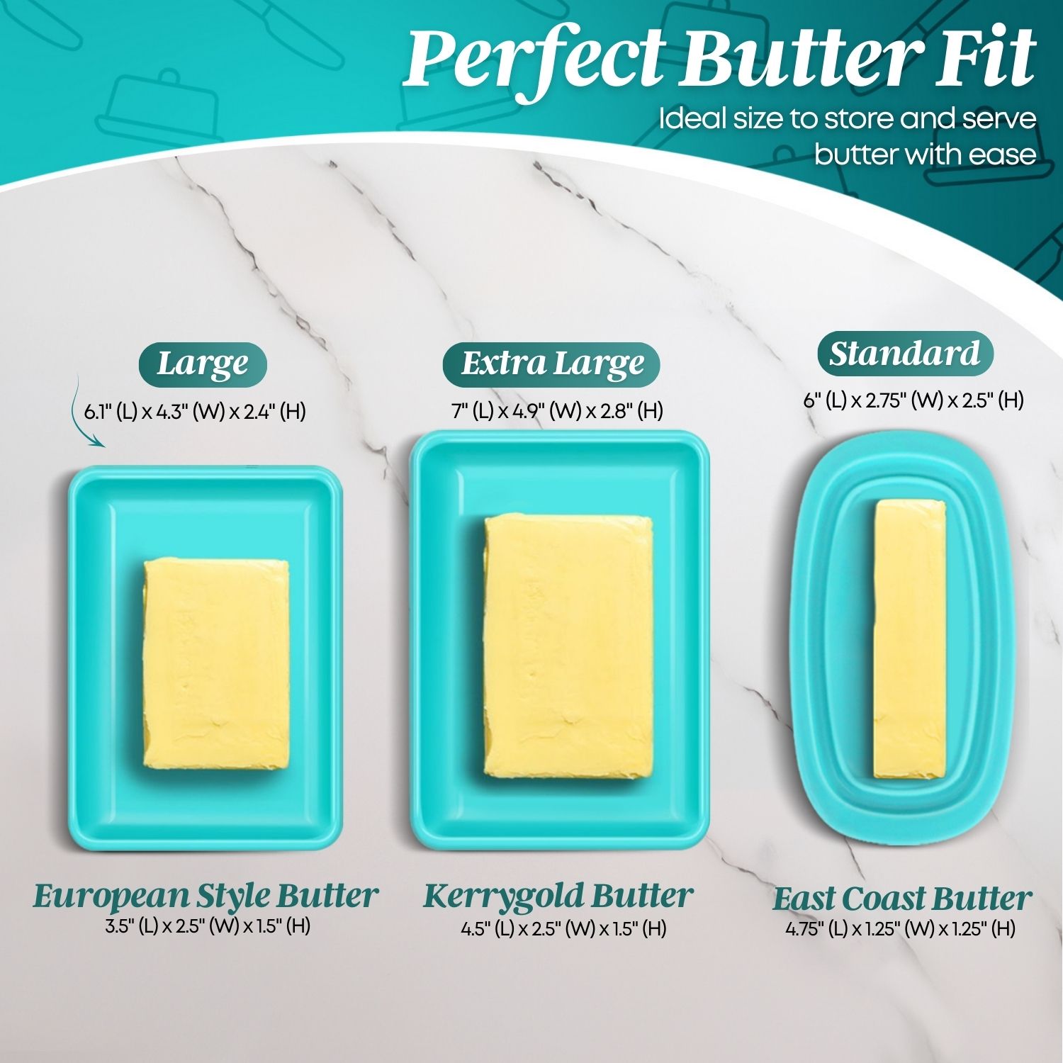 User-Friendly Design: Featuring a matching lid with a top wooden knob, this porcelain butter dish allows you to access your butter with ease and keep it fresh, always