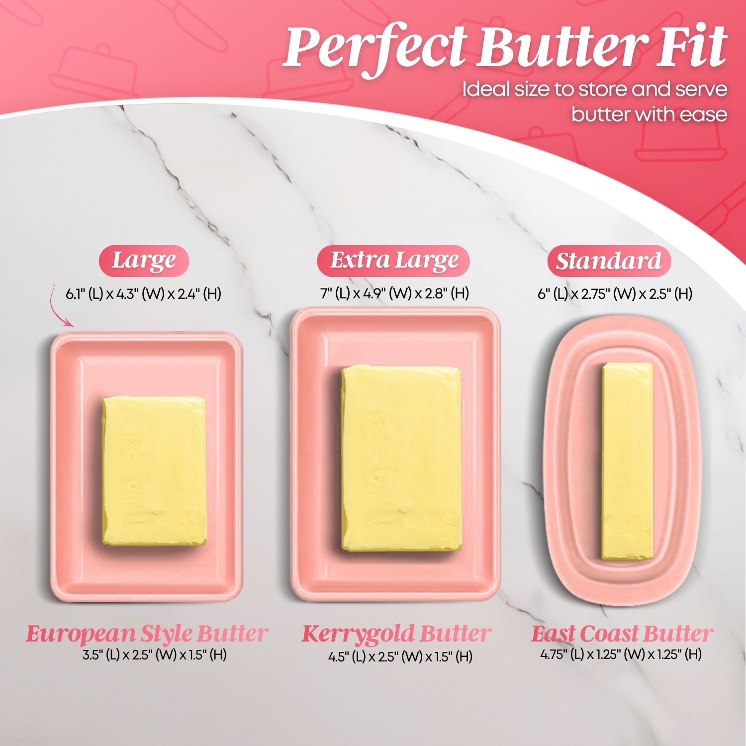 User-Friendly Design: Featuring a matching lid with a top wooden knob, this porcelain butter dish allows you to access your butter with ease and keep it fresh, always