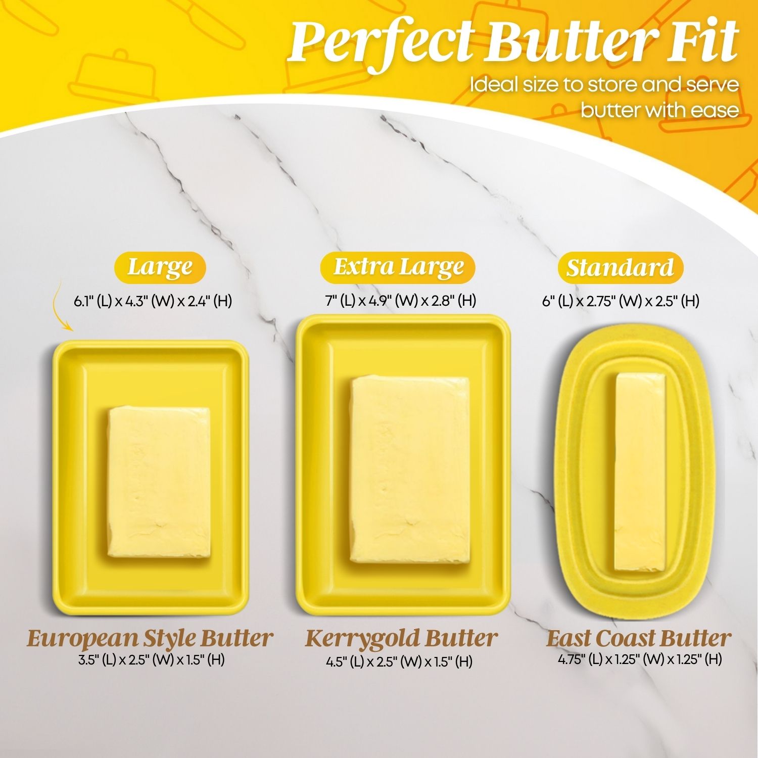 User-Friendly Design: Featuring a matching lid with a top wooden knob, this porcelain butter dish allows you to access your butter with ease and keep it fresh, always