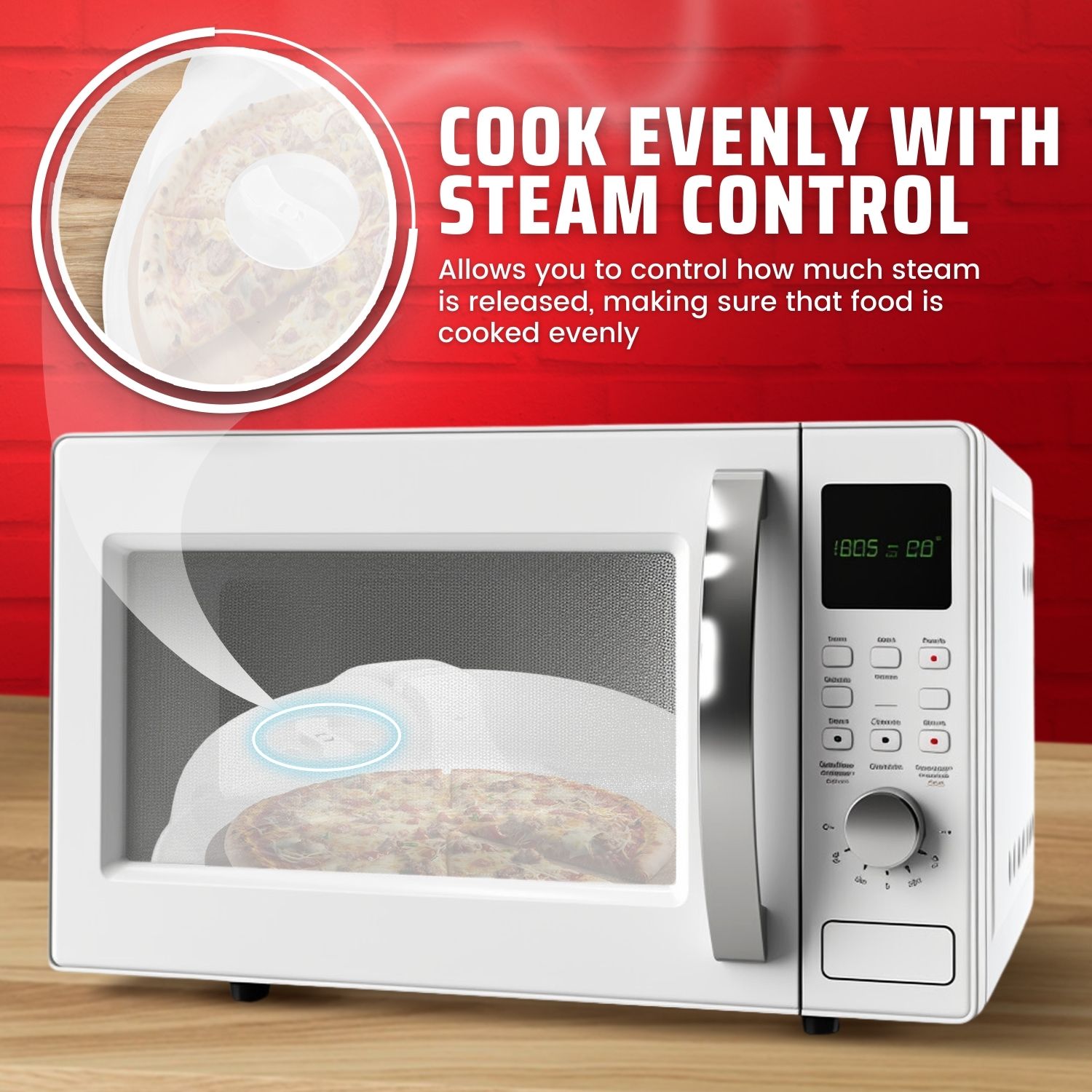 EASY GRIP HANDLE - The raised handle makes it easy to remove the lid. It is designed to fit the characteristics of human hands. The microwave plate cover can be easily put in and out of the microwave oven