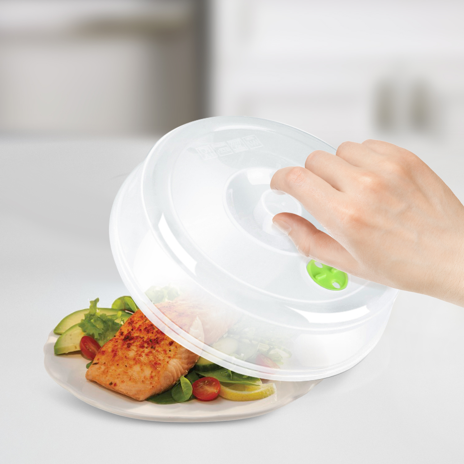 Covers come in a set of small and large microwave cover for food to fit over most household plate or bowl sizes: 4.5 inch, 5.7 inch, 6.7 inch, 8 inch, 9 inch and nest together for space-saving storage