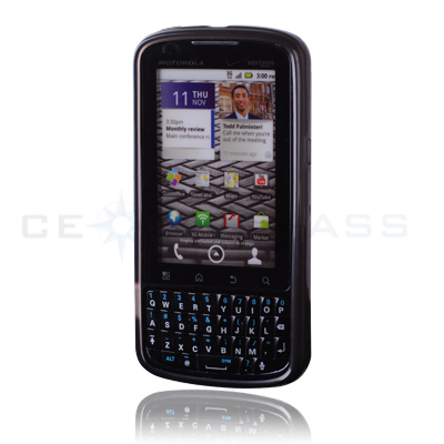 BLACK TPU GEL SKIN CASE COVER FOR MOTOROLA DROID PRO  