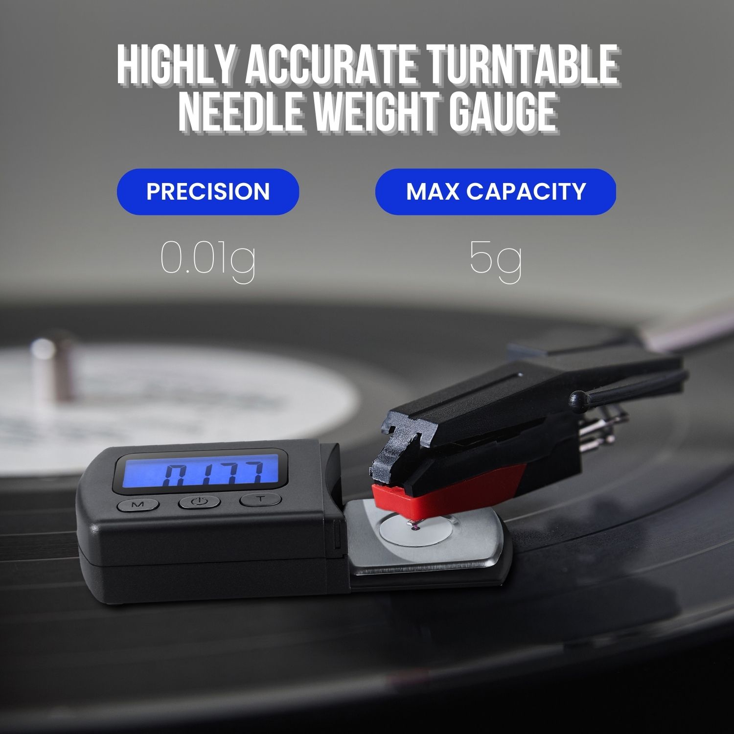 Digital Turntable Stylus Tracking Force Gauge Record Player Cartridge