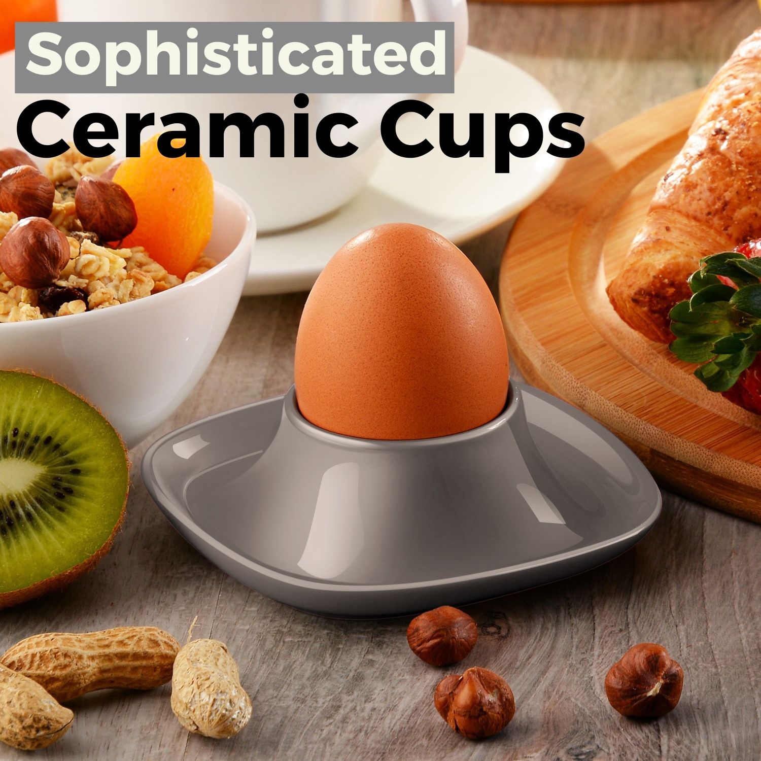 Elegant Egg Plate Design - Our ceramic egg holder's sleek square design adds sophistication to any dining table, enhancing both the presentation and the taste of your hard or soft-boiled eggs.