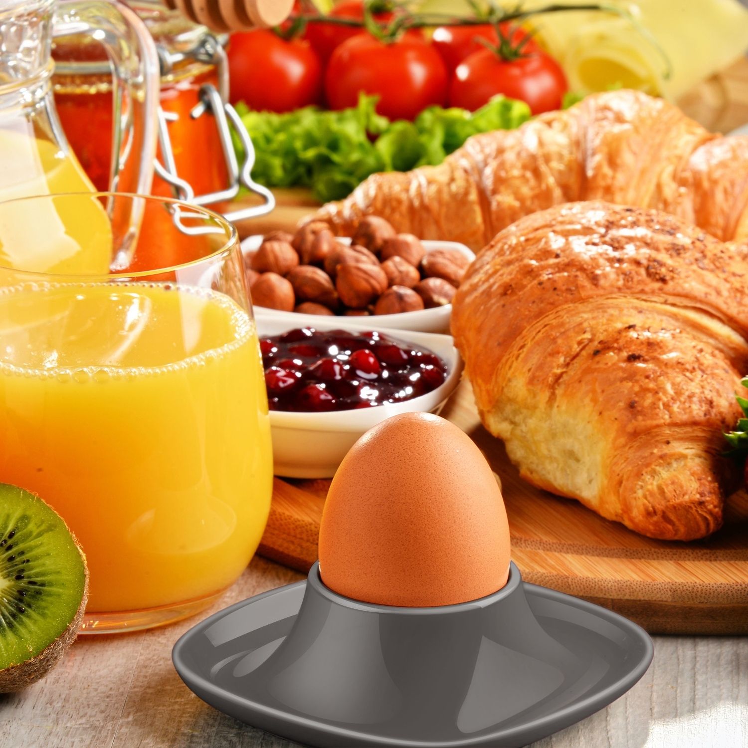 Space Saving Design - The egg holder cup plates are designed to be stackable, which makes them easy to organize without taking up too much room in your cabinets.