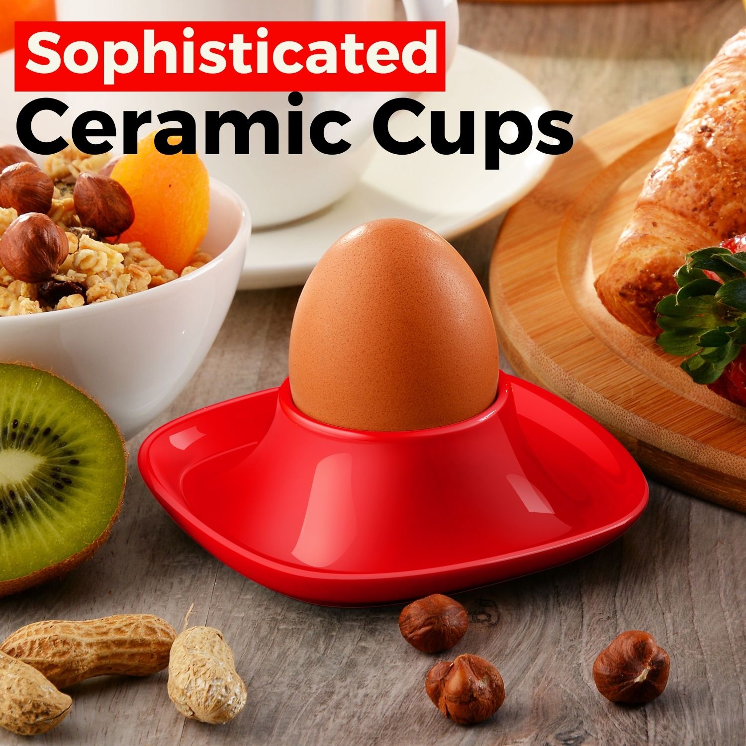 Elegant Egg Plate Design - Our ceramic egg holder's sleek square design adds sophistication to any dining table, enhancing both the presentation and the taste of your hard or soft-boiled eggs.