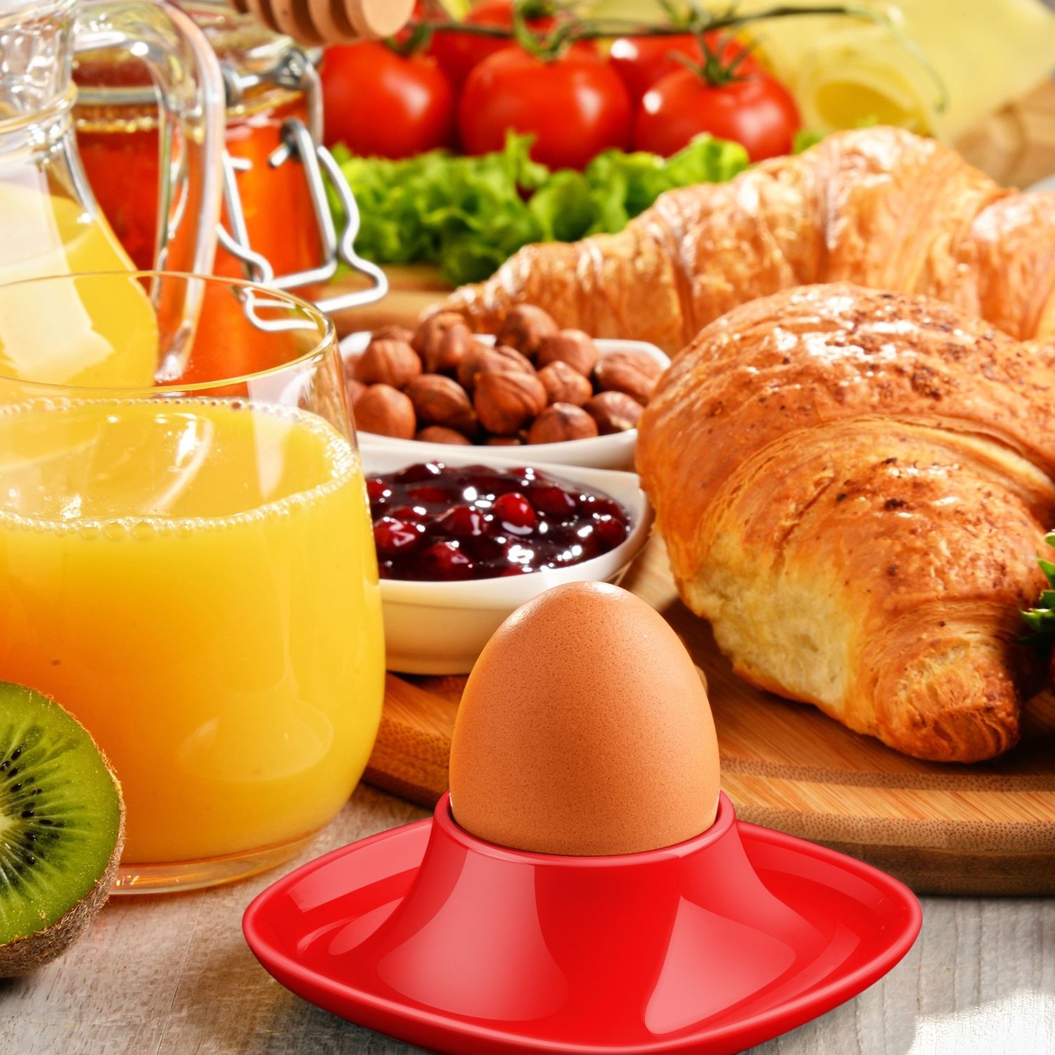 Space Saving Design - The egg holder cup plates are designed to be stackable, which makes them easy to organize without taking up too much room in your cabinets.