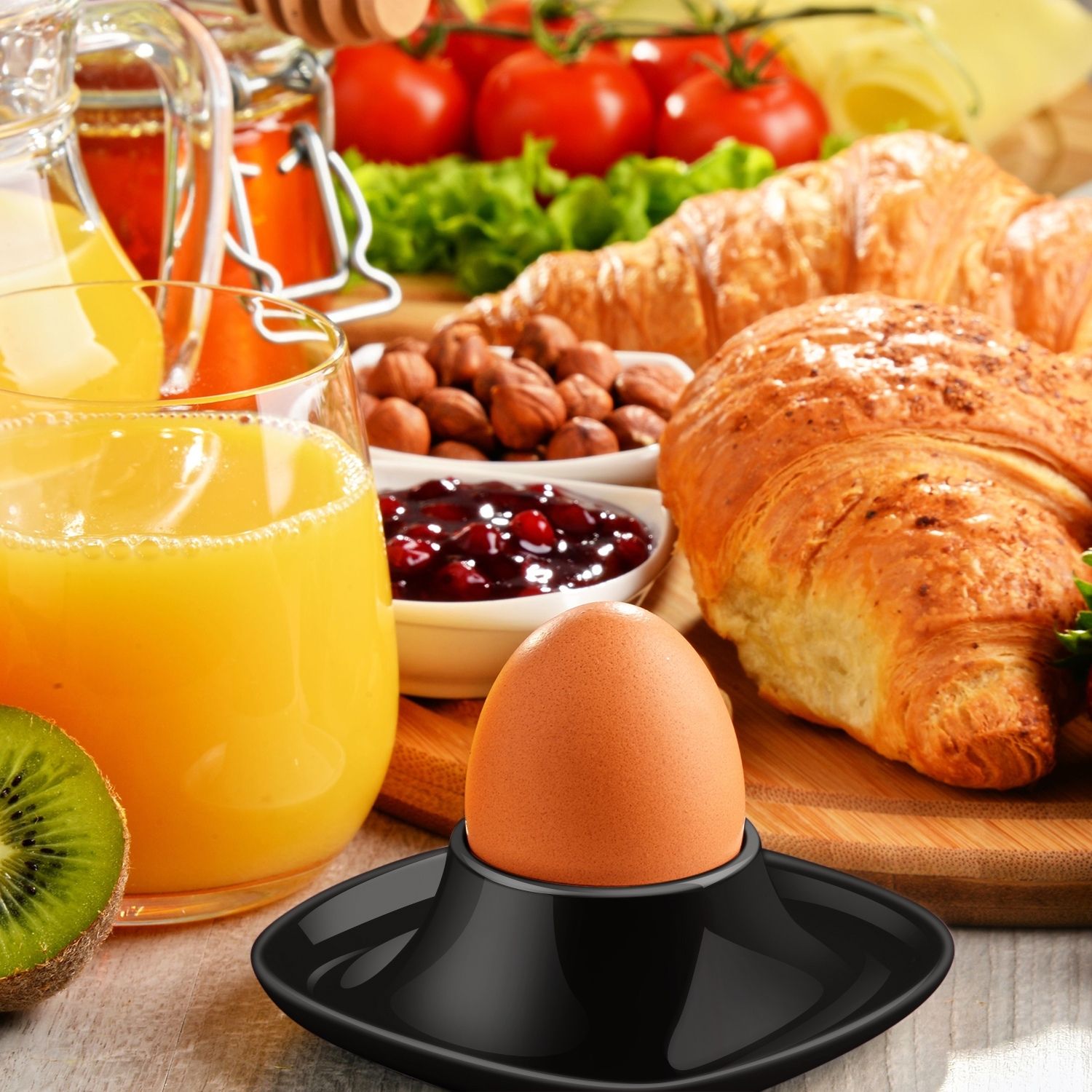 Convenient to Use - Features a stable base and are perfectly sized to hold a boiled egg, making them ideal for serving boiled eggs or other small snacks. You can use them for breakfast, brunch, or snack time and enjoy their convenience.