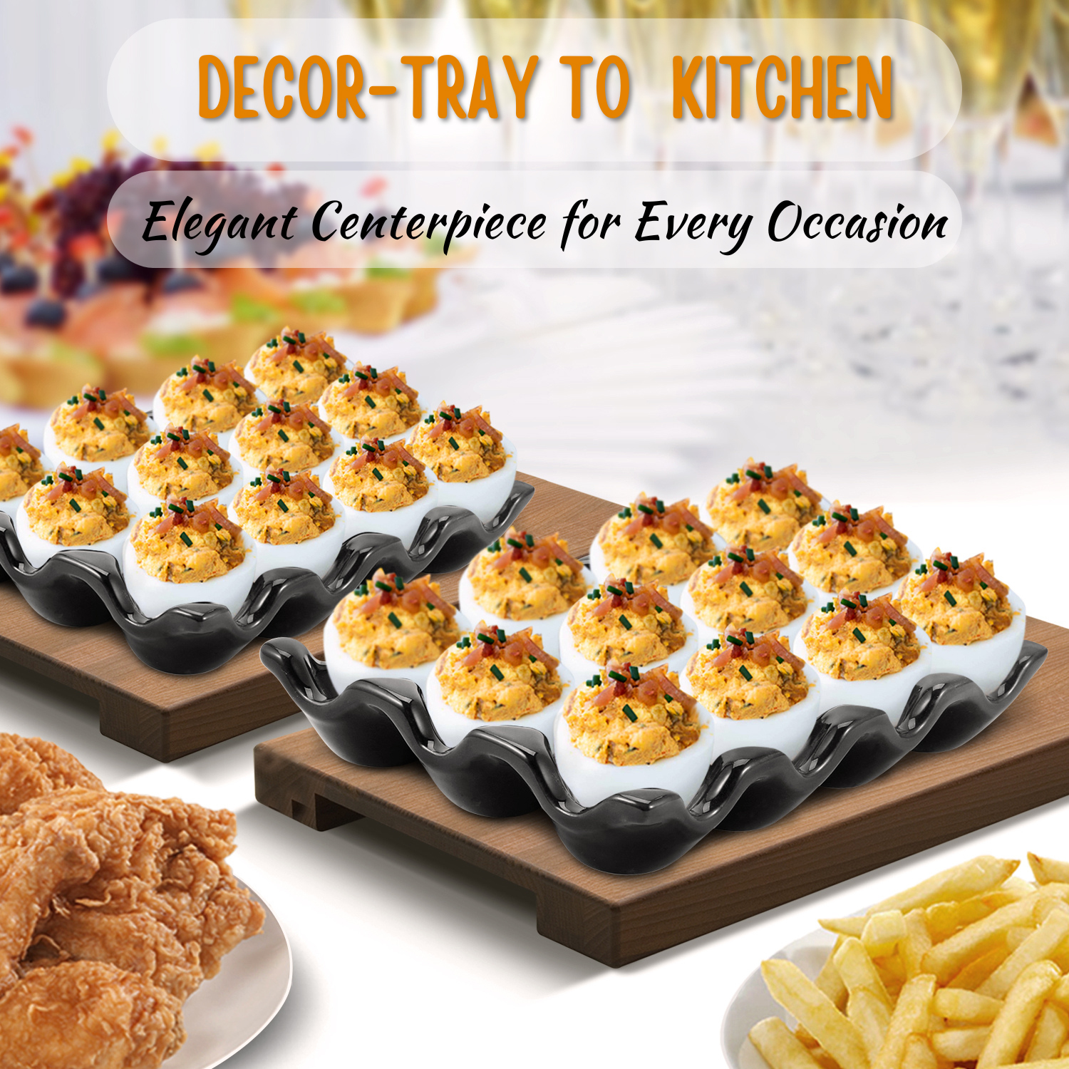 Dozen Egg Cup Ceramic Egg Carton - This egg holder tray organizer comes with 12 egg cup slots that are just the right size to hold standard-size chicken eggs. Perfect to use for a hard boiled egg container, ceramic egg platter, refrigerator egg holder, or counter egg holder